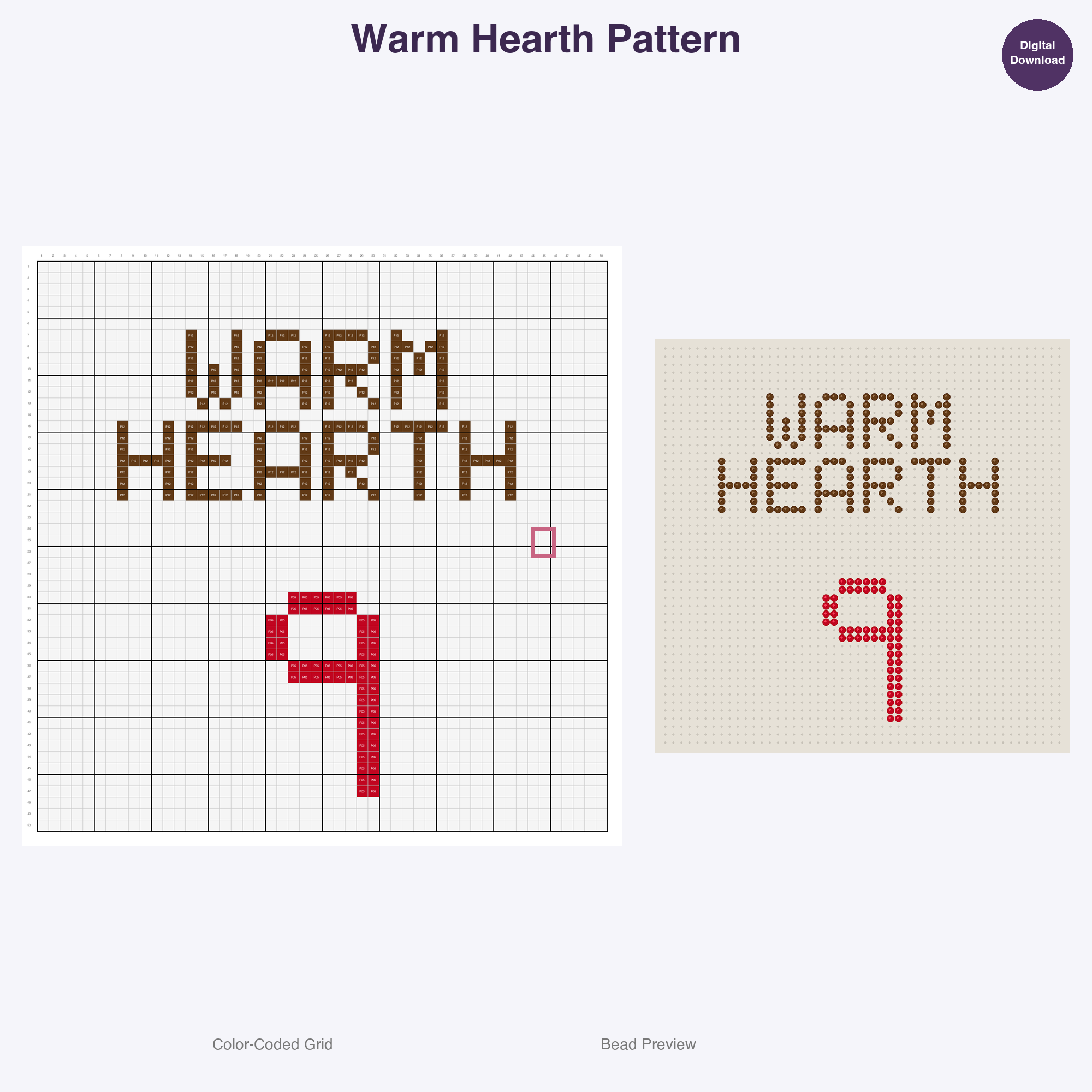 Christmas Word Signs Perler Bead Patterns, 48 Designs x 2 Grid Sizes (50x50 + 128x128), Fuse Bead PDF Digital Download