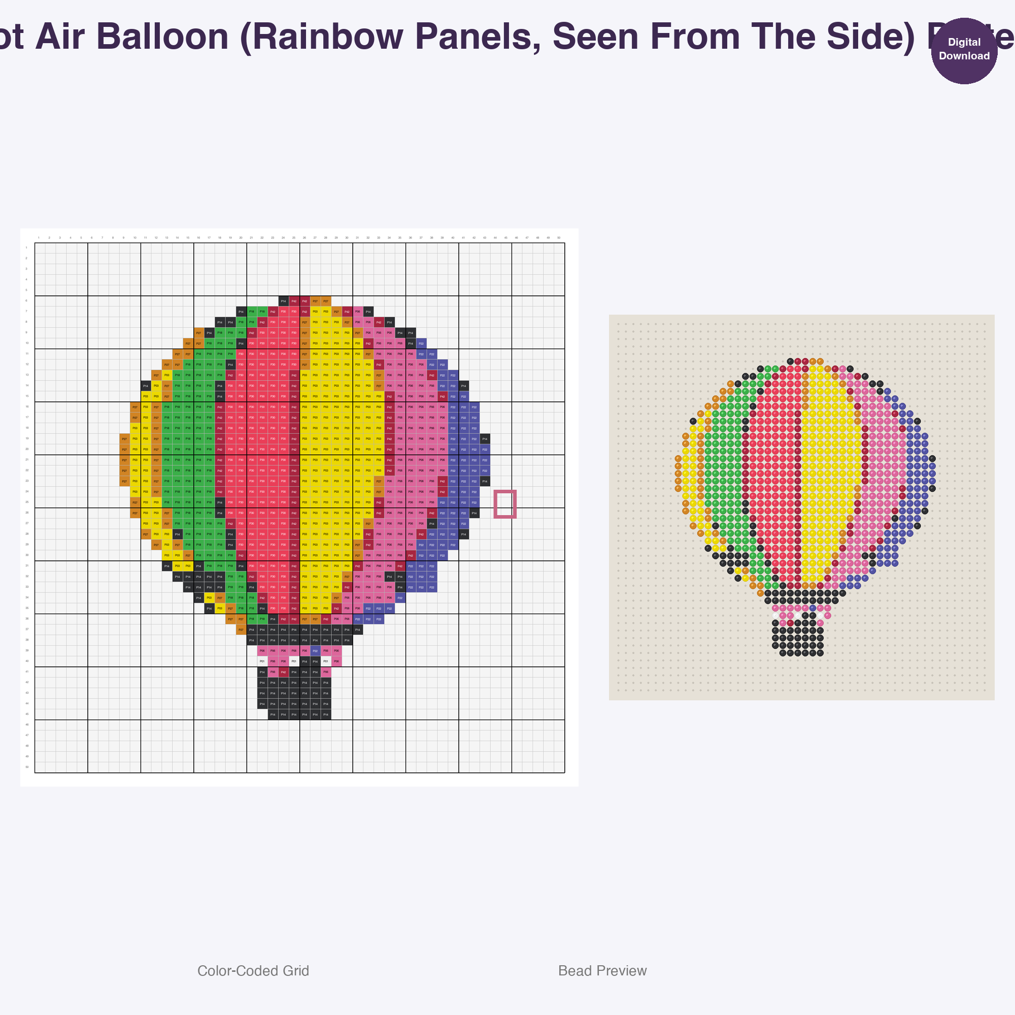 Classic Travel Icons Perler Bead Patterns, 48 Designs x 2 Grid Sizes (50x50 + 128x128), Fuse Bead PDF Digital Download