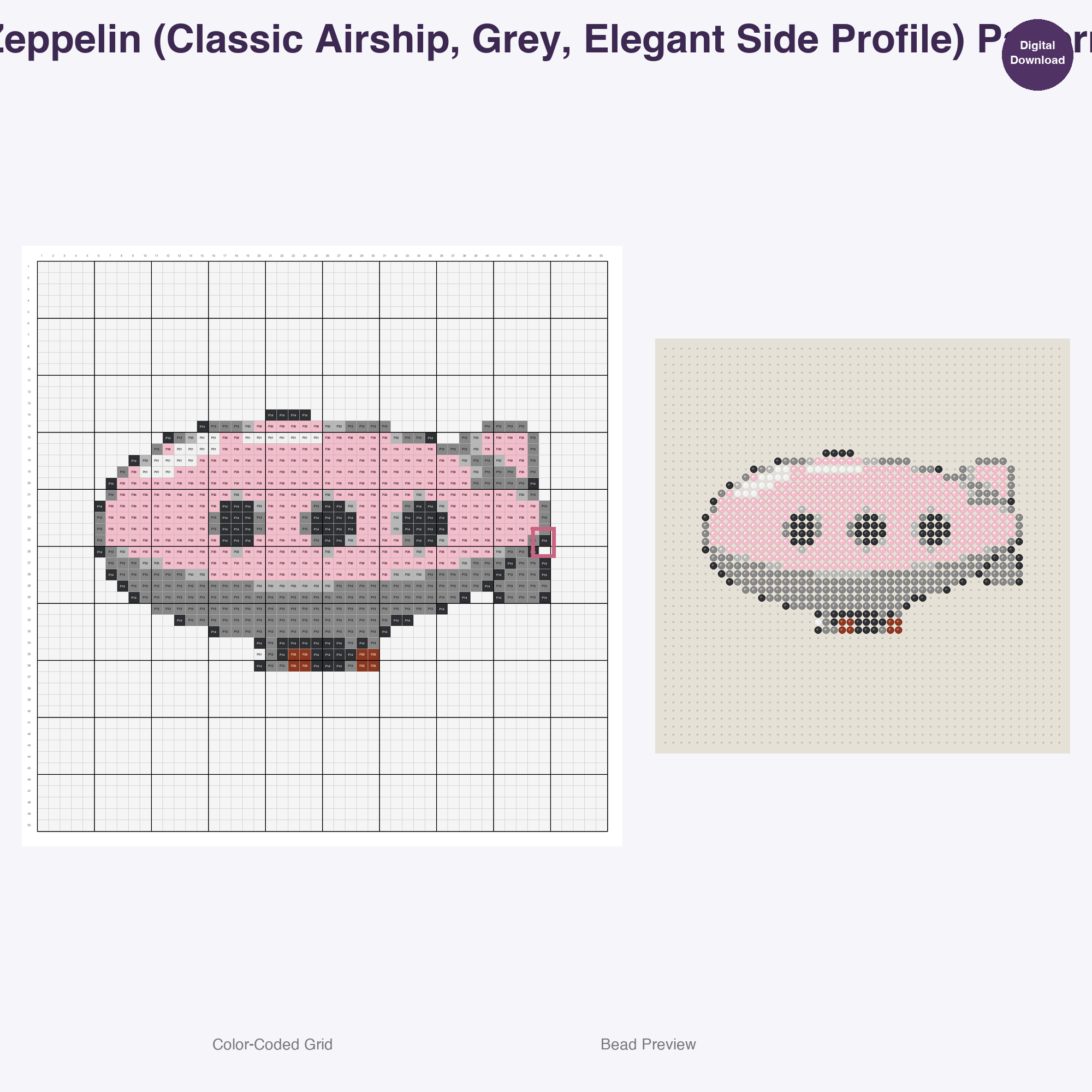 Classic Travel Icons Perler Bead Patterns, 48 Designs x 2 Grid Sizes (50x50 + 128x128), Fuse Bead PDF Digital Download