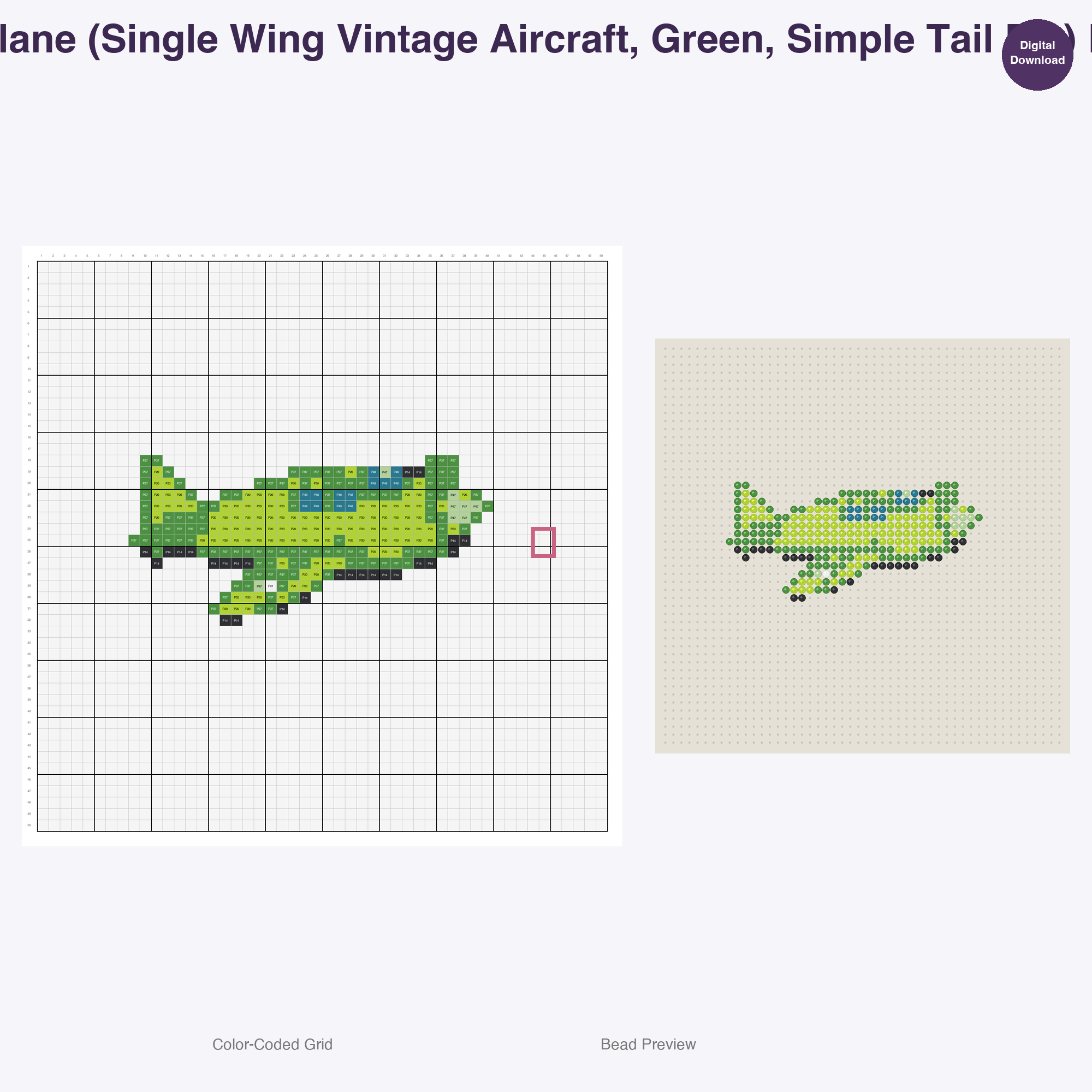 Classic Travel Icons Perler Bead Patterns, 48 Designs x 2 Grid Sizes (50x50 + 128x128), Fuse Bead PDF Digital Download