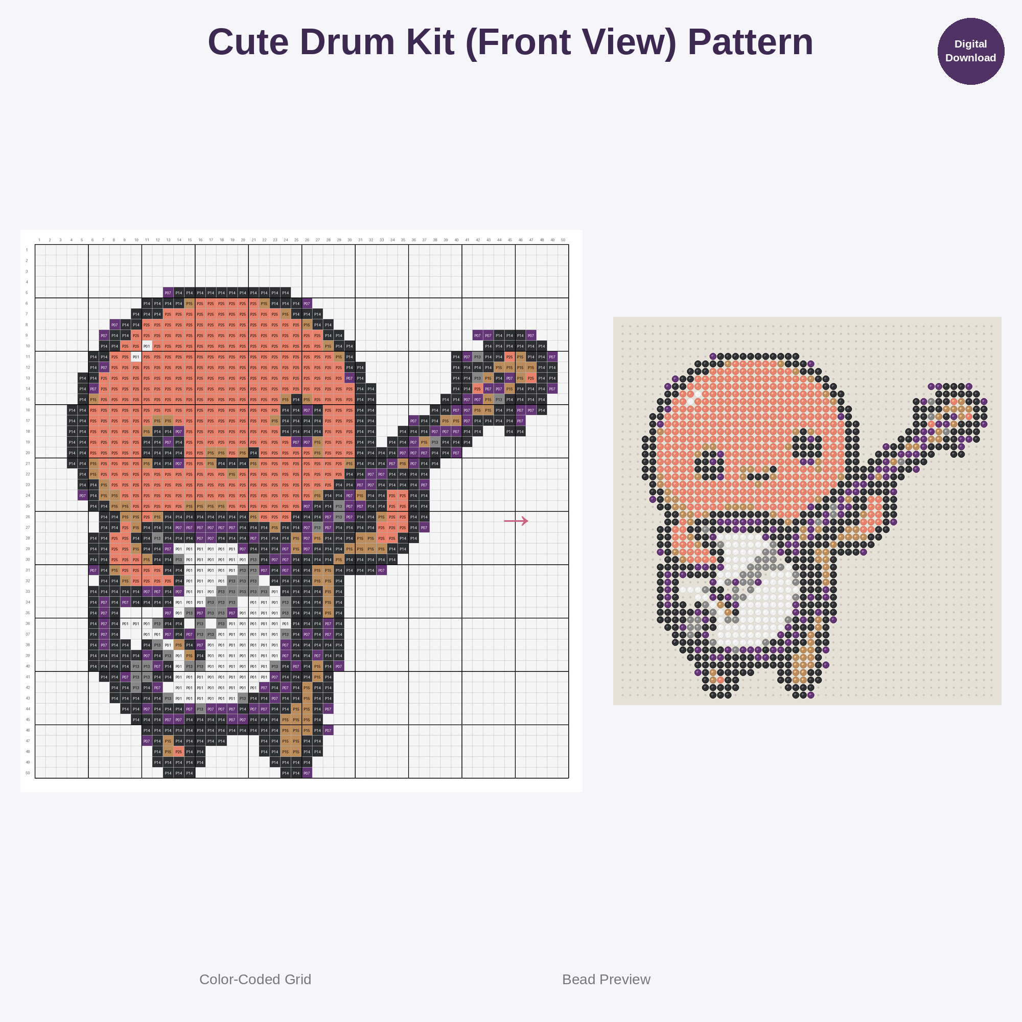 Concert Night Vibes Perler Bead Patterns Bundle, 48 Designs (PDF Digital Download)