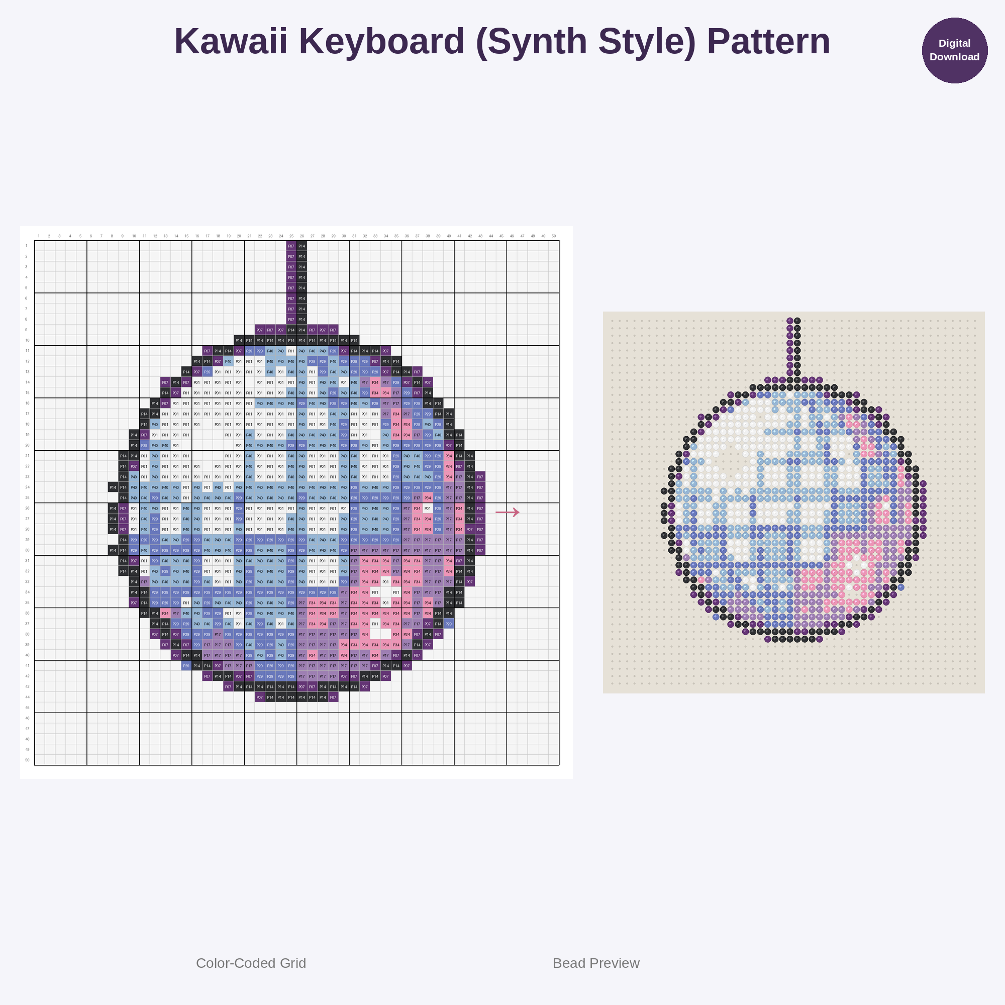 Concert Night Vibes Perler Bead Patterns Bundle, 48 Designs (PDF Digital Download)