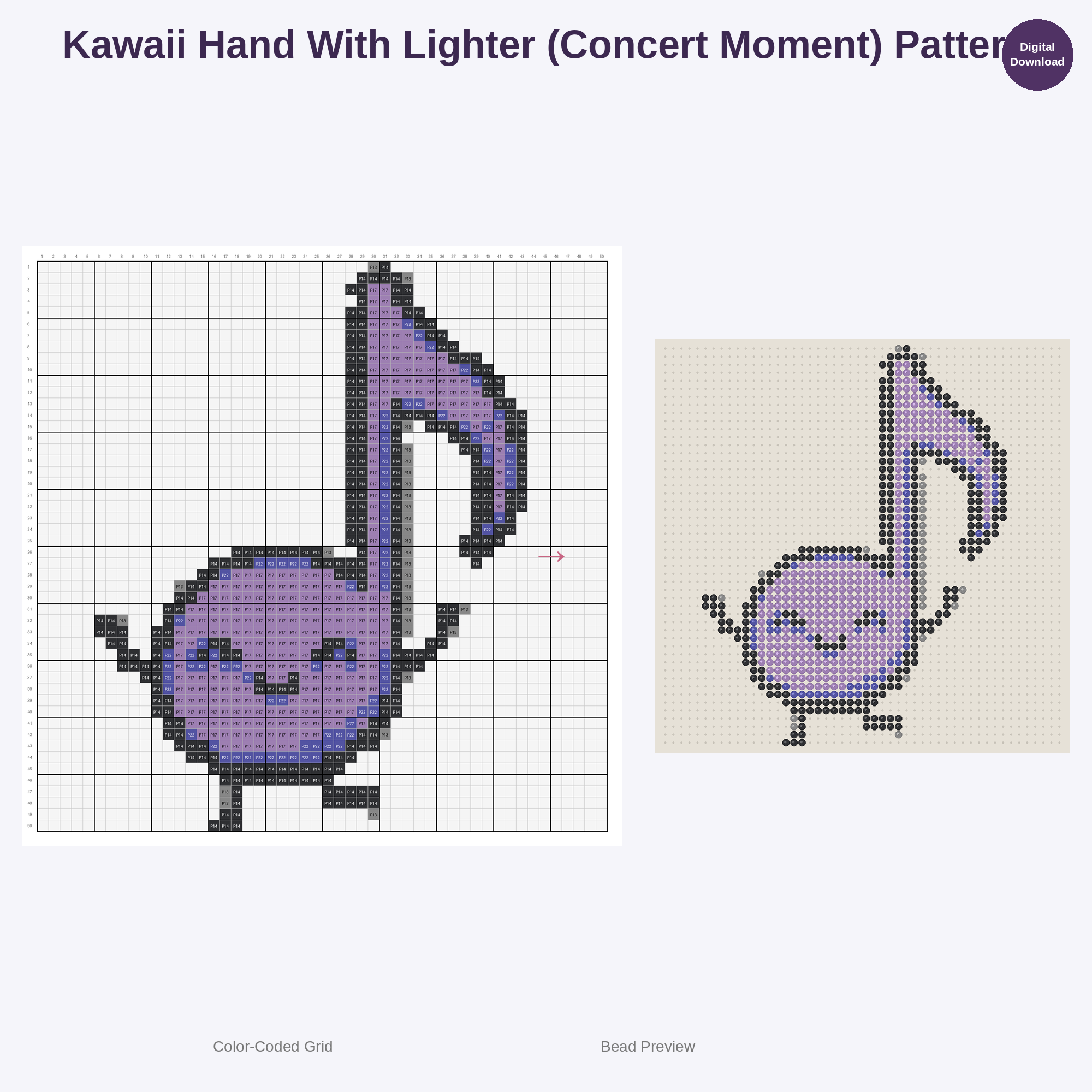 Concert Night Vibes Perler Bead Patterns Bundle, 48 Designs (PDF Digital Download)