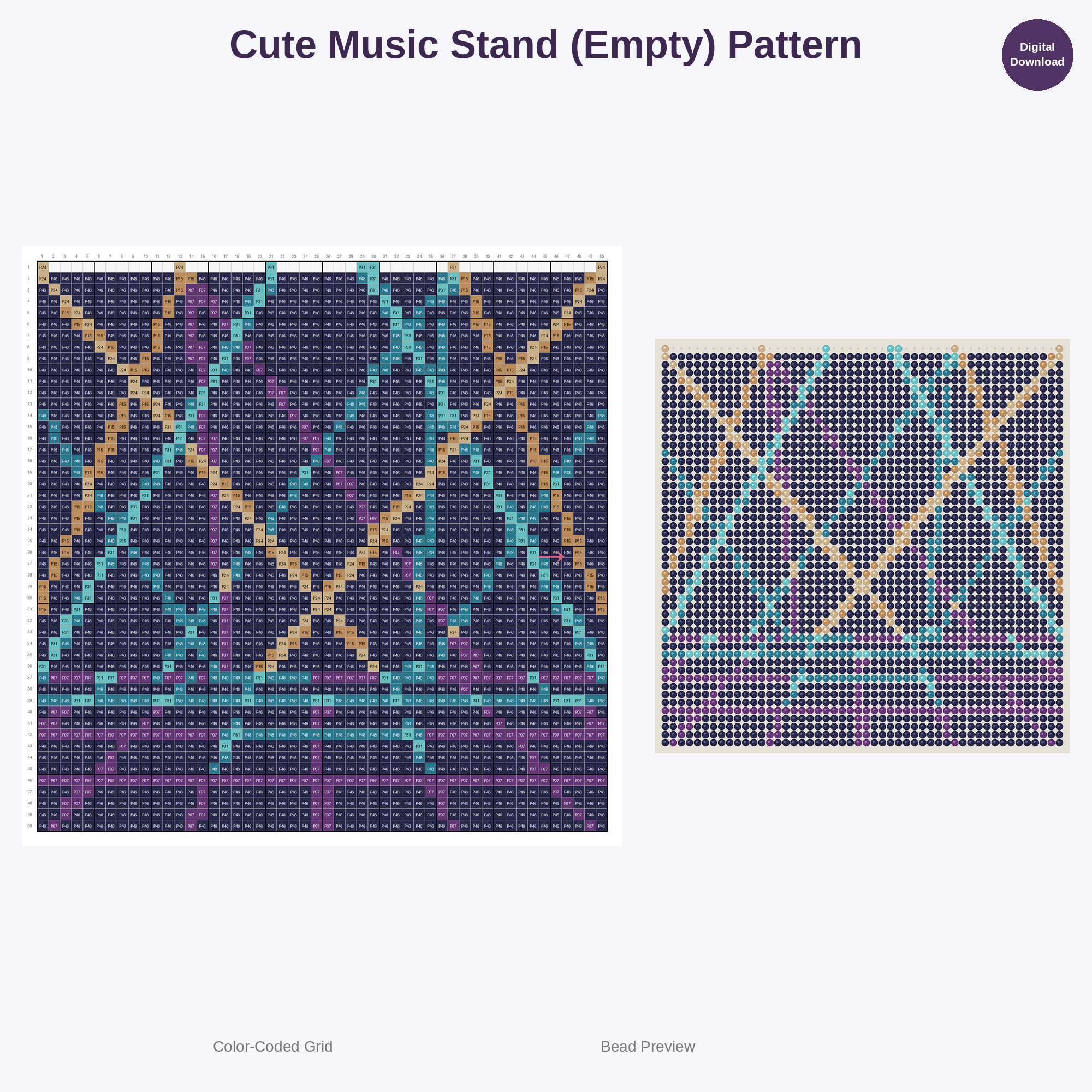 Concert Night Vibes Perler Bead Patterns Bundle, 48 Designs (PDF Digital Download)
