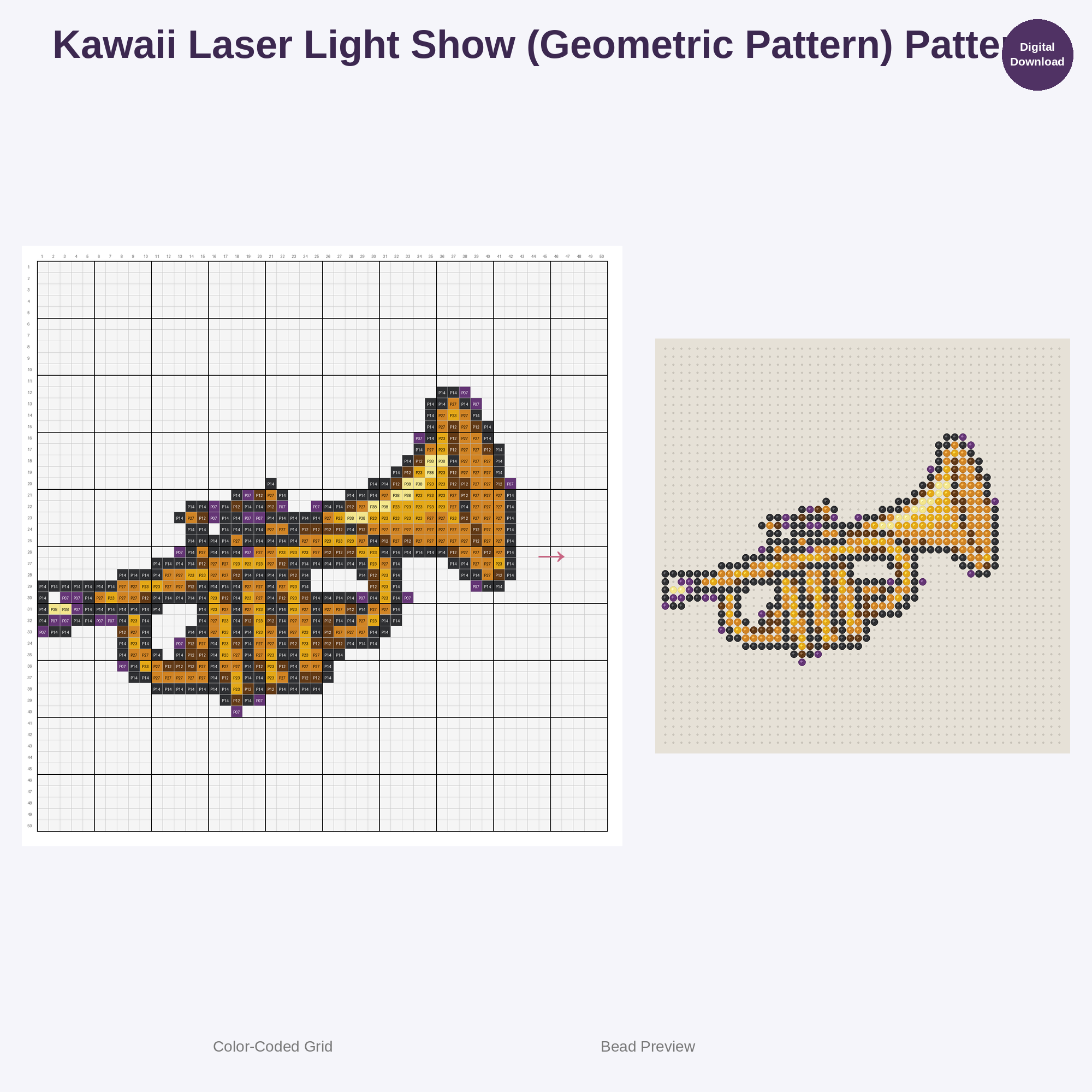 Concert Night Vibes Perler Bead Patterns Bundle, 48 Designs (PDF Digital Download)