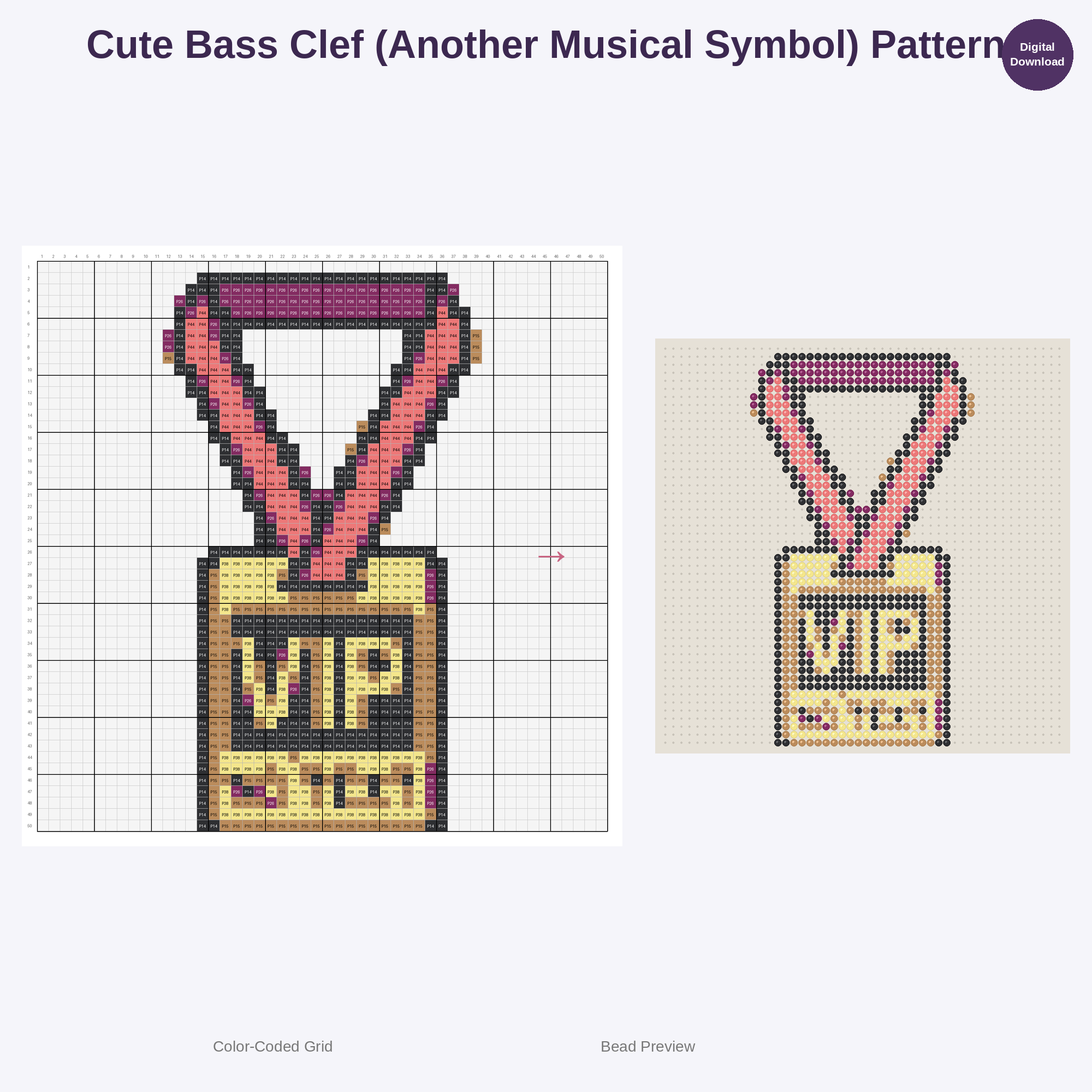 Concert Night Vibes Perler Bead Patterns Bundle, 48 Designs (PDF Digital Download)