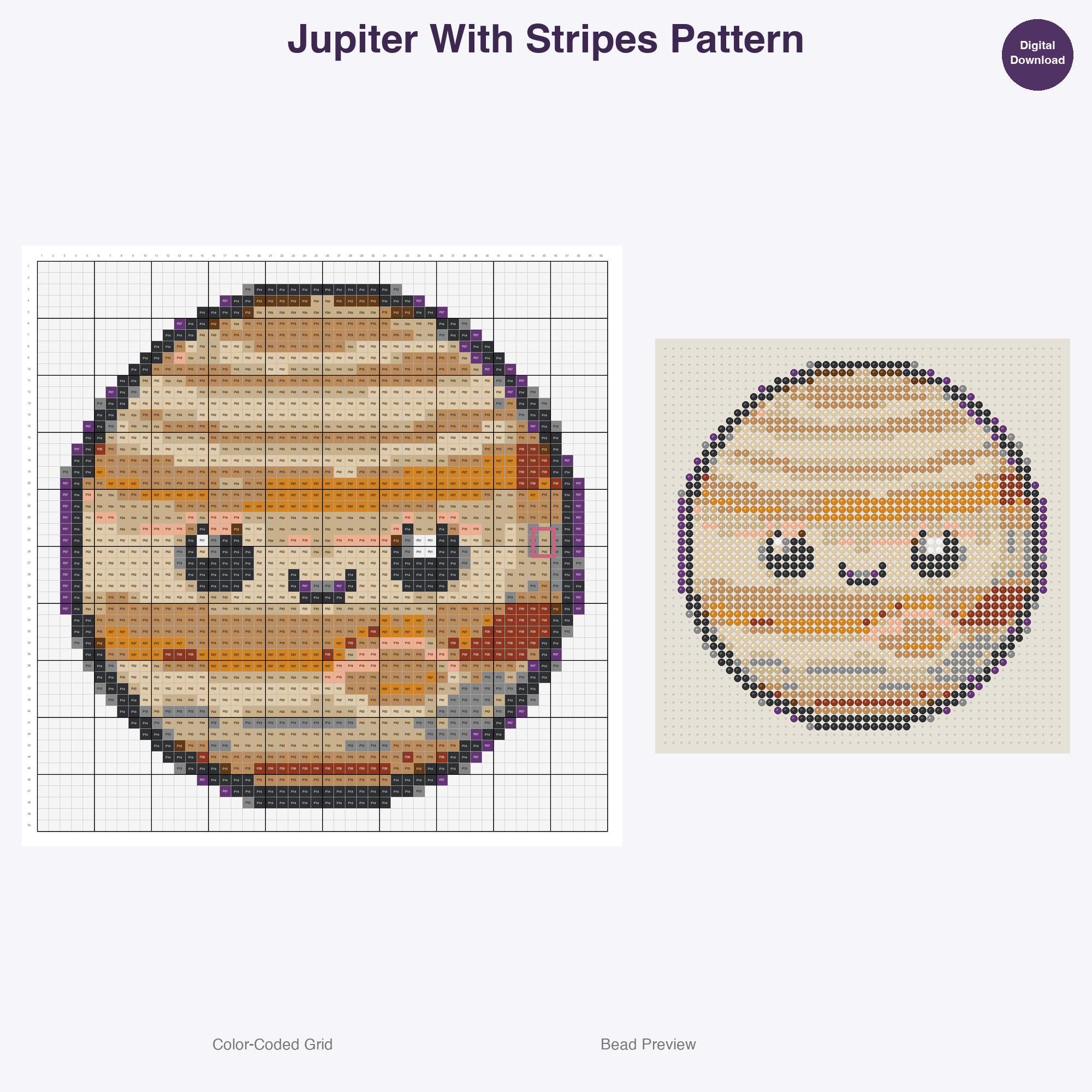 Cosmic Space Adventure Perler Bead Patterns, 48 Designs x 3 Grid Sizes (29x29 + 50x50 + 128x128), Fuse Bead PDF Digital Download