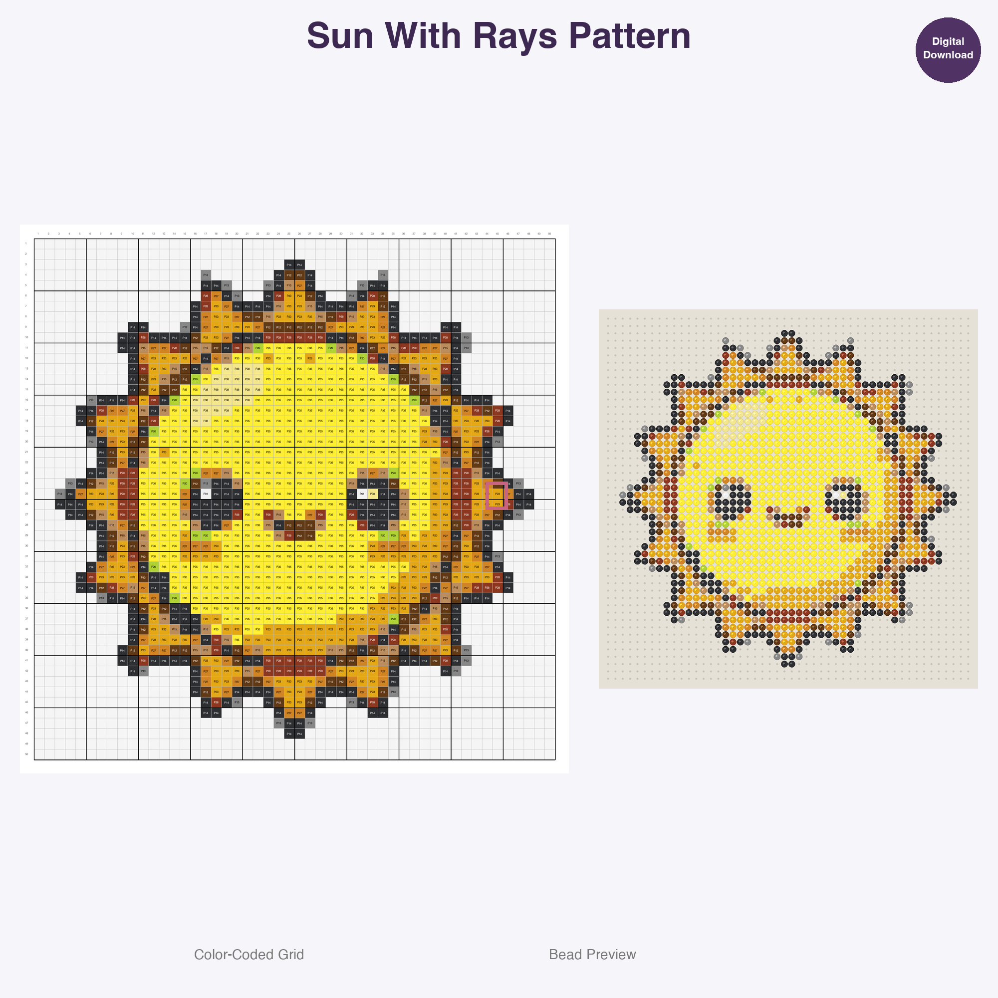 Cosmic Space Adventure Perler Bead Patterns, 48 Designs x 3 Grid Sizes (29x29 + 50x50 + 128x128), Fuse Bead PDF Digital Download
