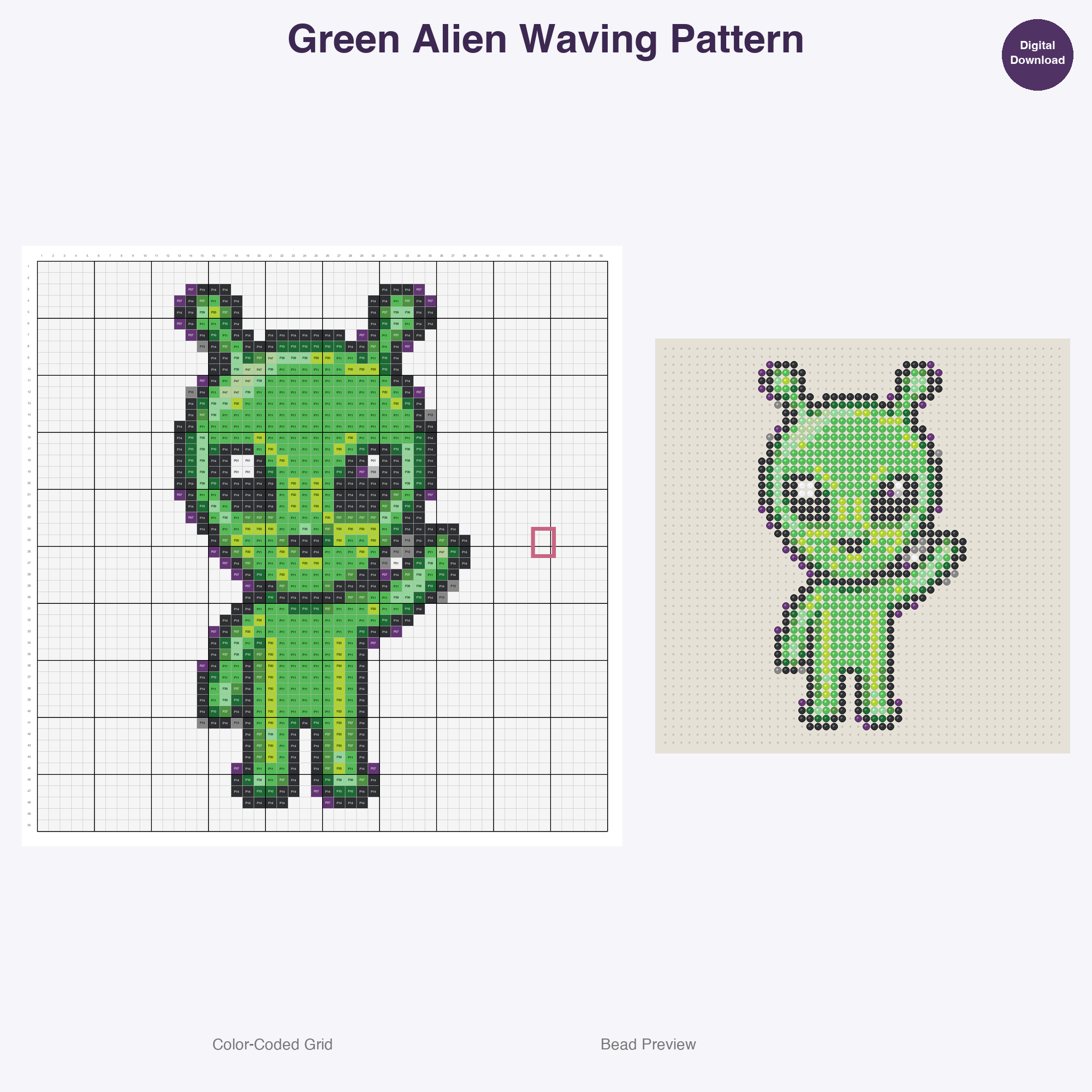 Cosmic Space Adventure Perler Bead Patterns, 48 Designs x 3 Grid Sizes (29x29 + 50x50 + 128x128), Fuse Bead PDF Digital Download