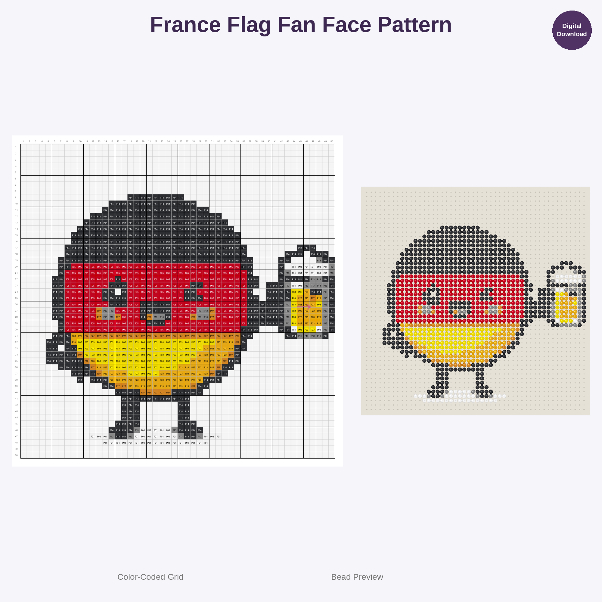 Kawaii Country Flag Soccer Fans Perler Bead Patterns Bundle, 48 Designs (PDF Digital Download)