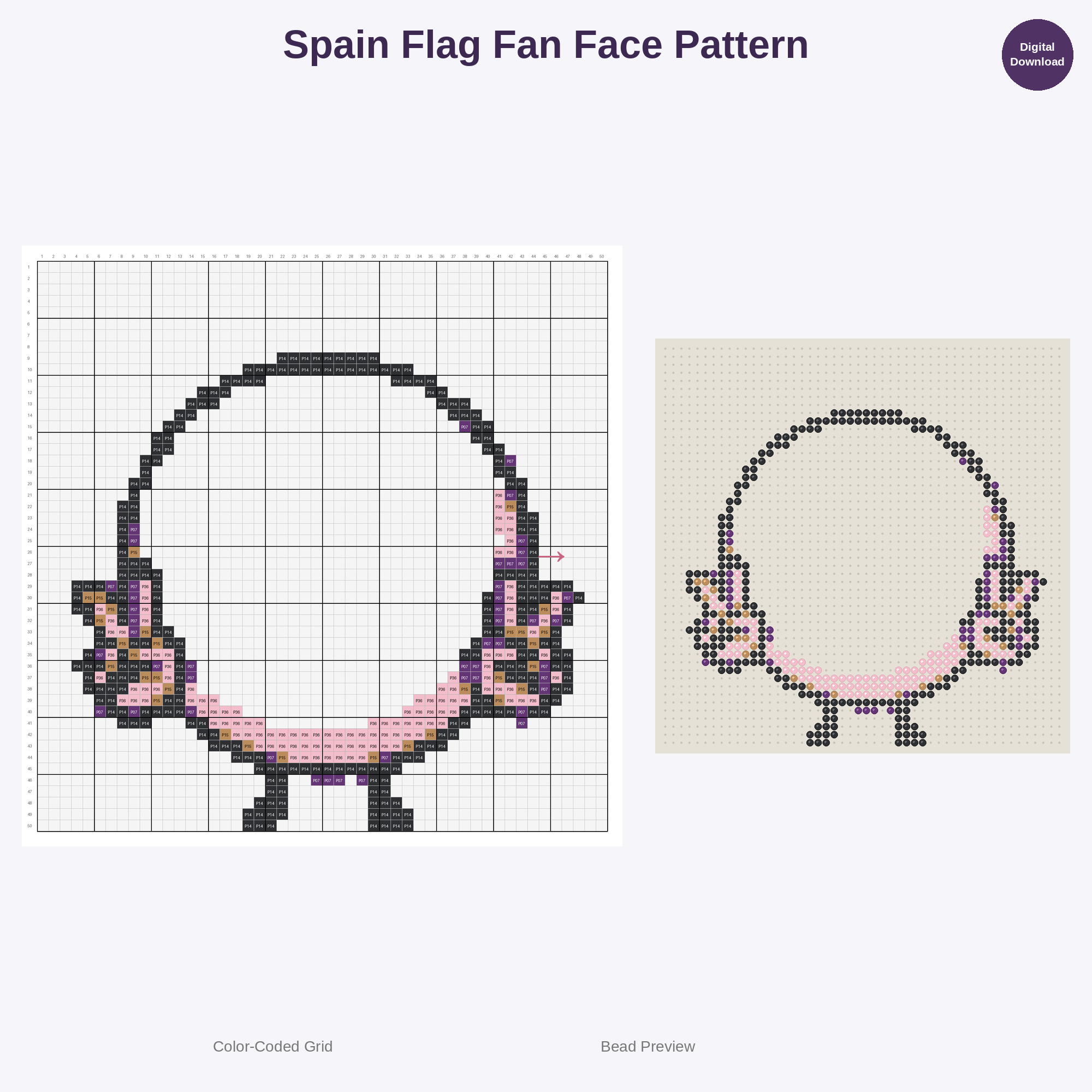 Kawaii Country Flag Soccer Fans Perler Bead Patterns Bundle, 48 Designs (PDF Digital Download)
