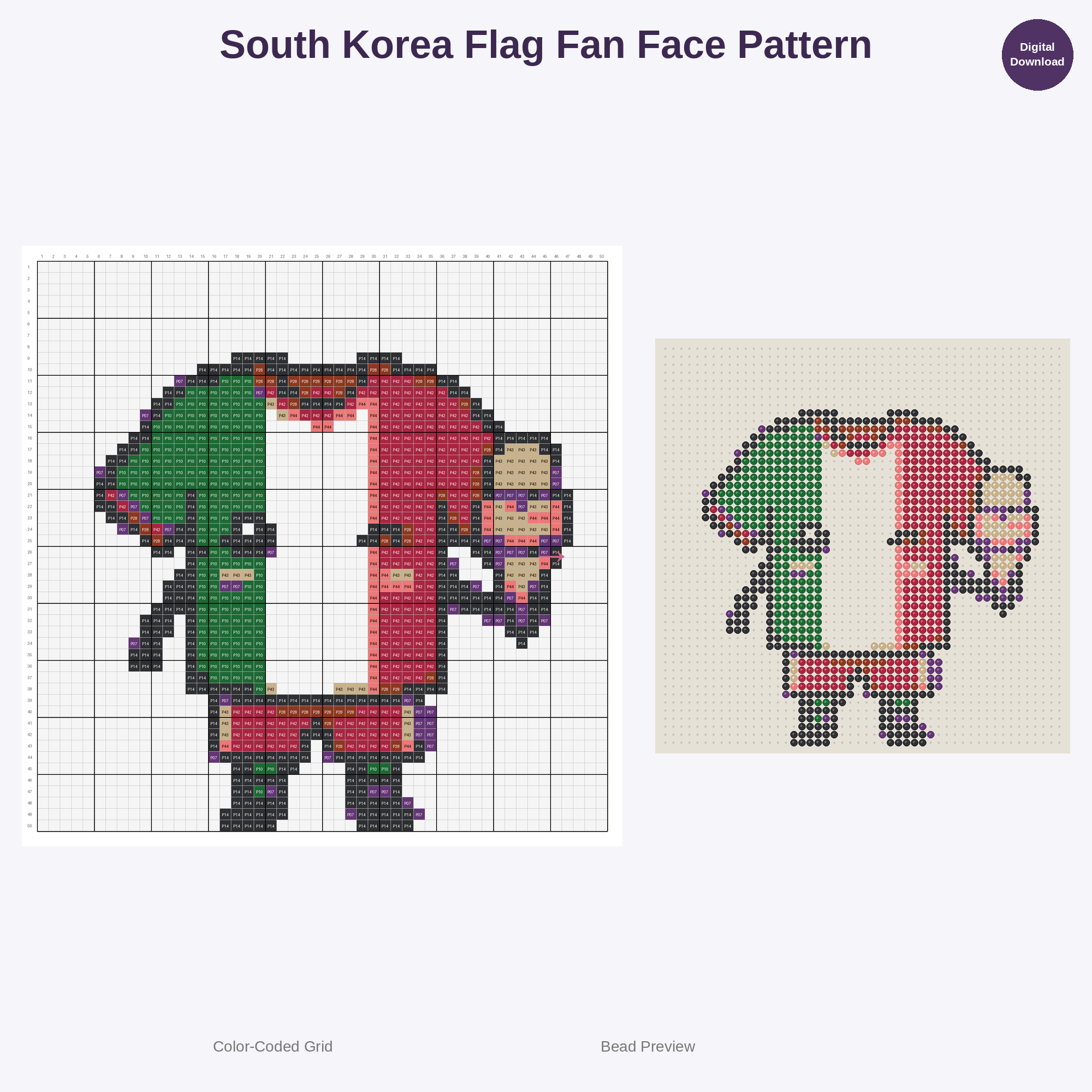 Kawaii Country Flag Soccer Fans Perler Bead Patterns Bundle, 48 Designs (PDF Digital Download)