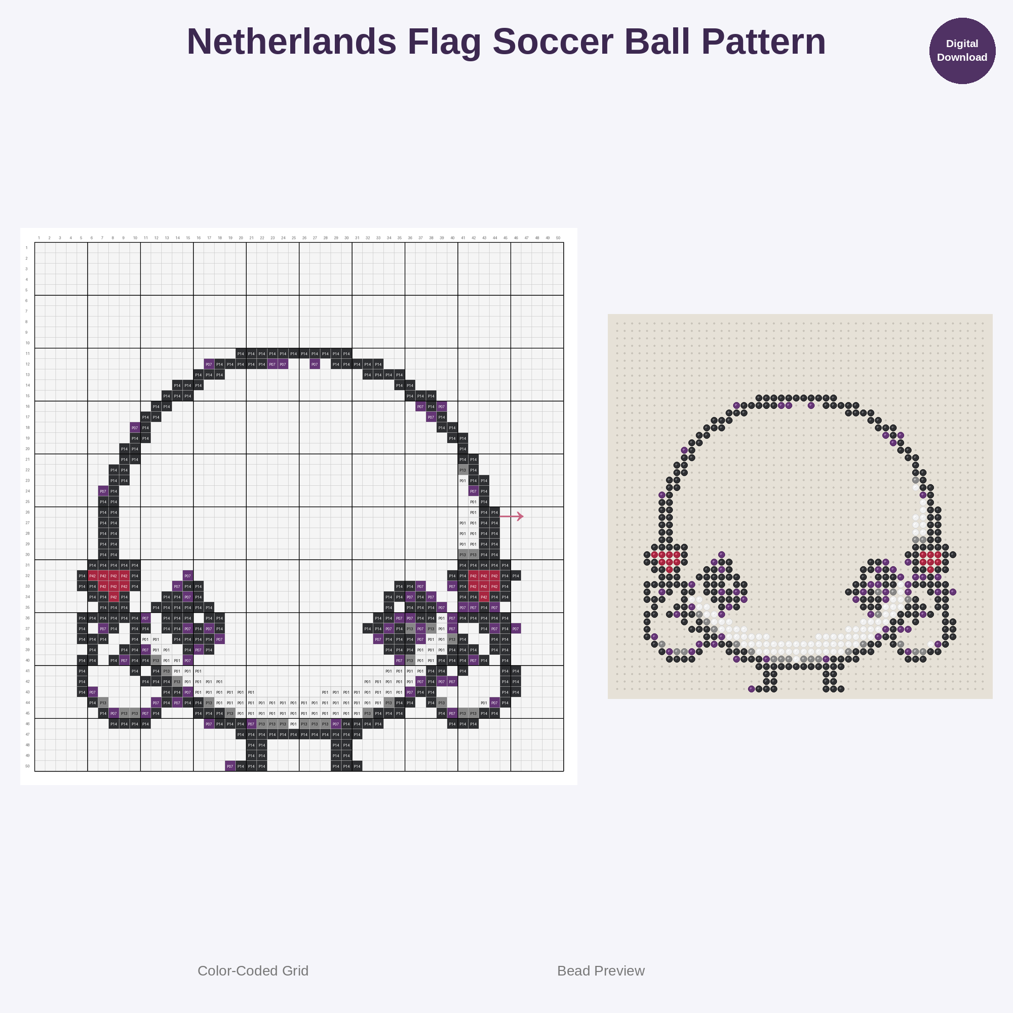 Kawaii Country Flag Soccer Fans Perler Bead Patterns Bundle, 48 Designs (PDF Digital Download)