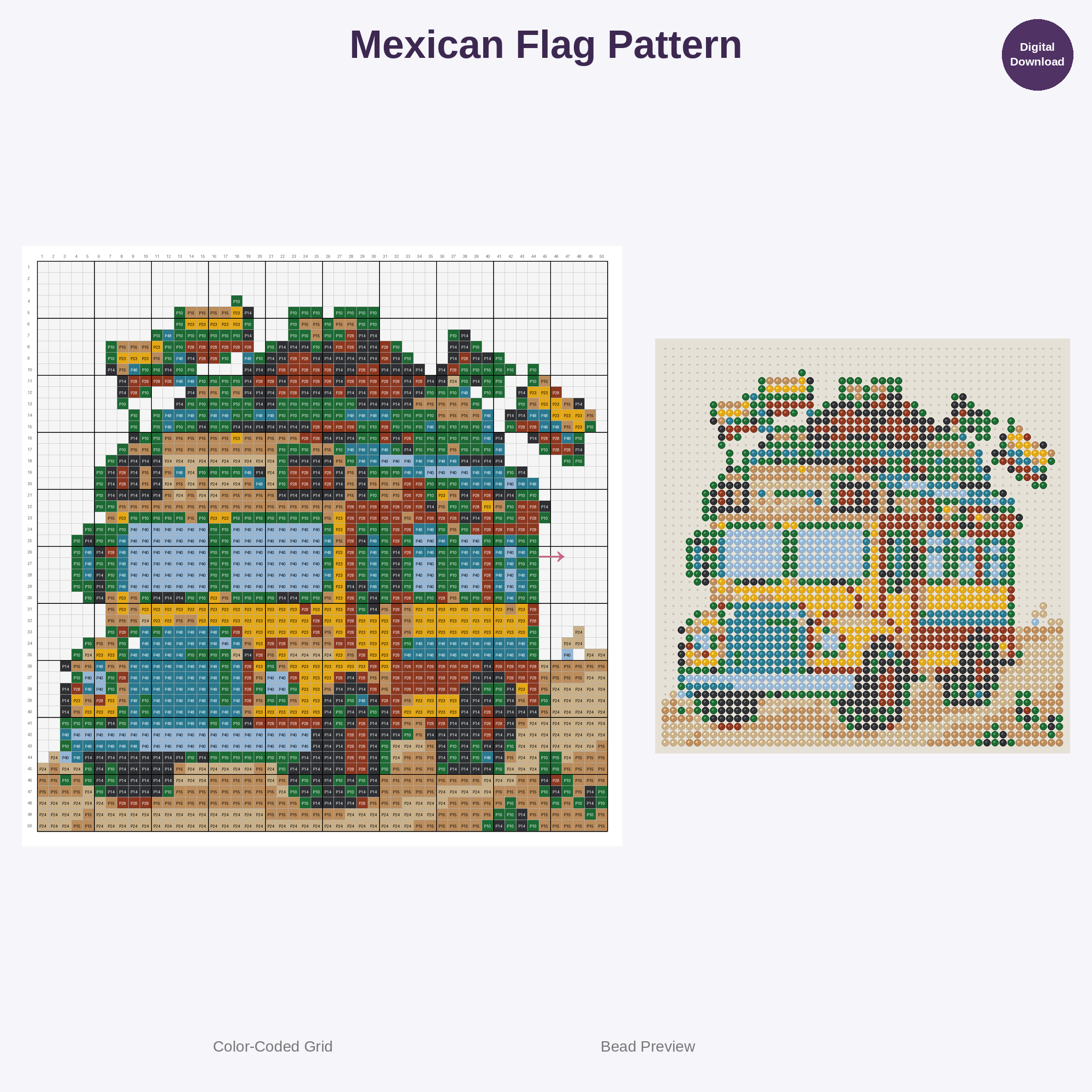 World Flags Collection Perler Bead Patterns Bundle, 48 Designs (PDF Digital Download)