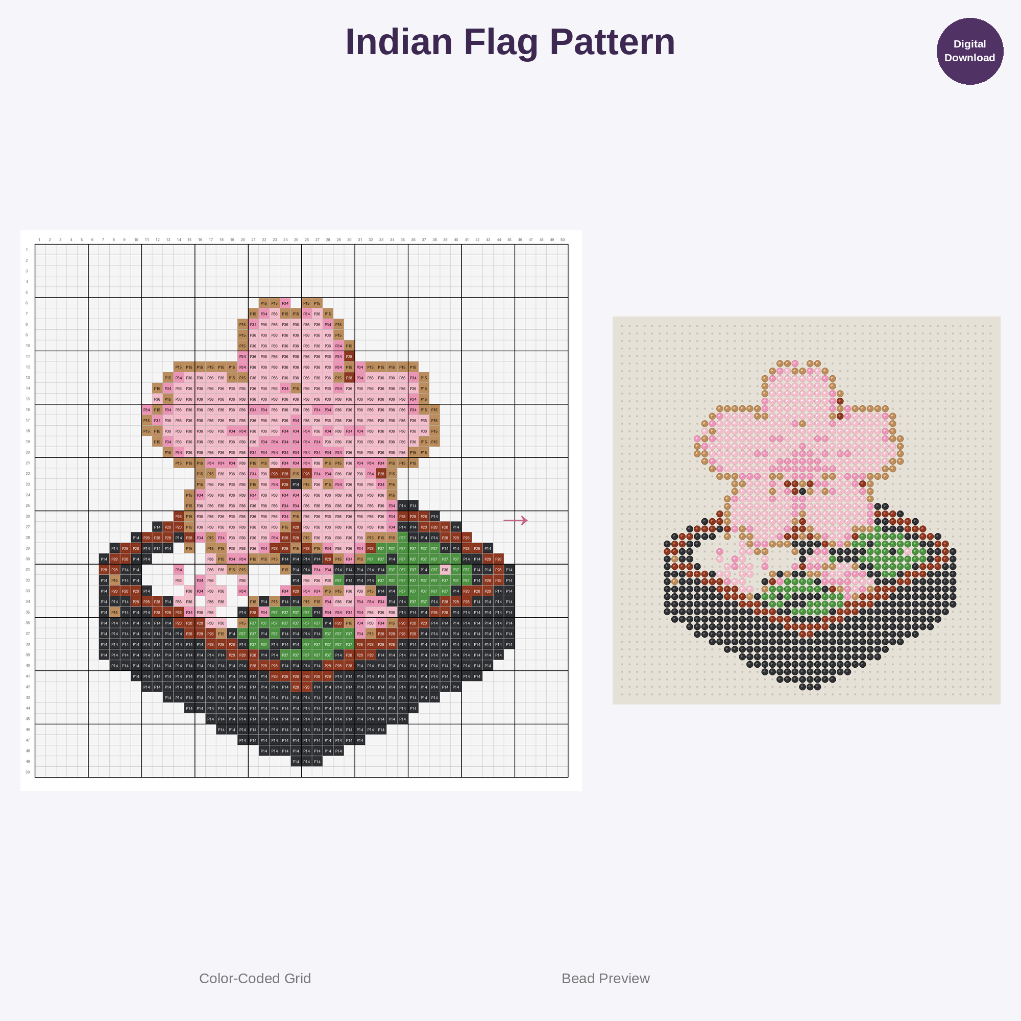 World Flags Collection Perler Bead Patterns Bundle, 48 Designs (PDF Digital Download)