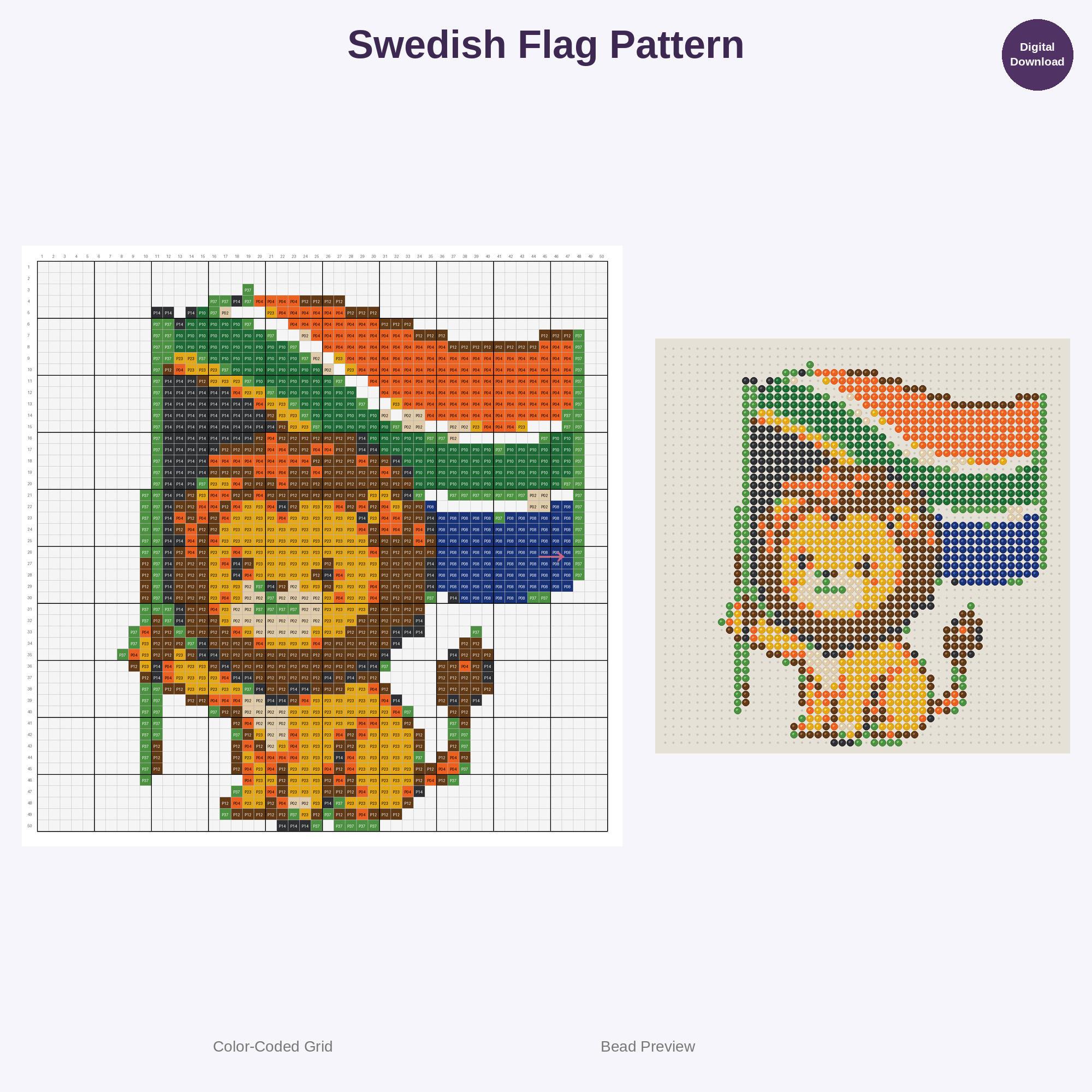 World Flags Collection Perler Bead Patterns Bundle, 48 Designs (PDF Digital Download)