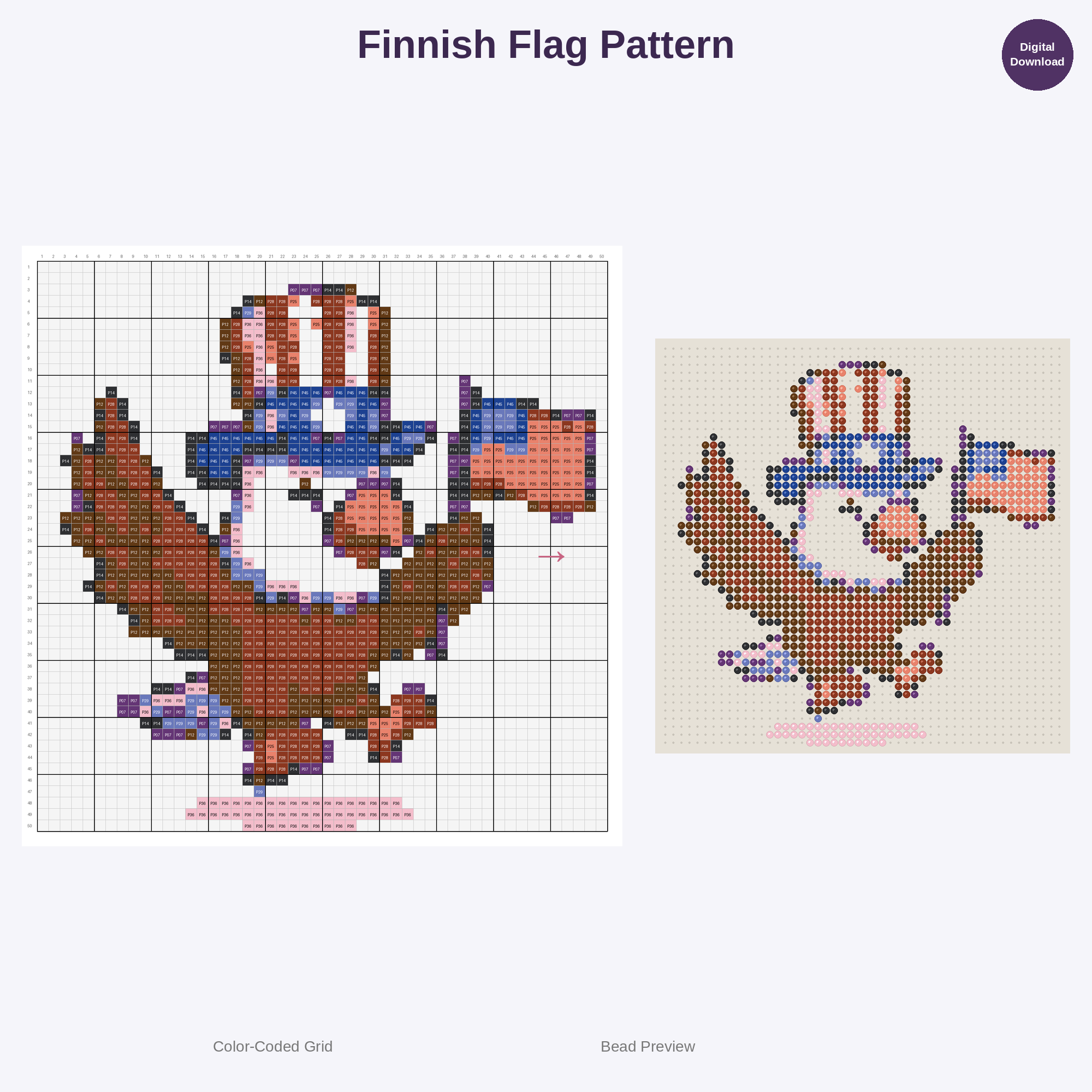World Flags Collection Perler Bead Patterns Bundle, 48 Designs (PDF Digital Download)