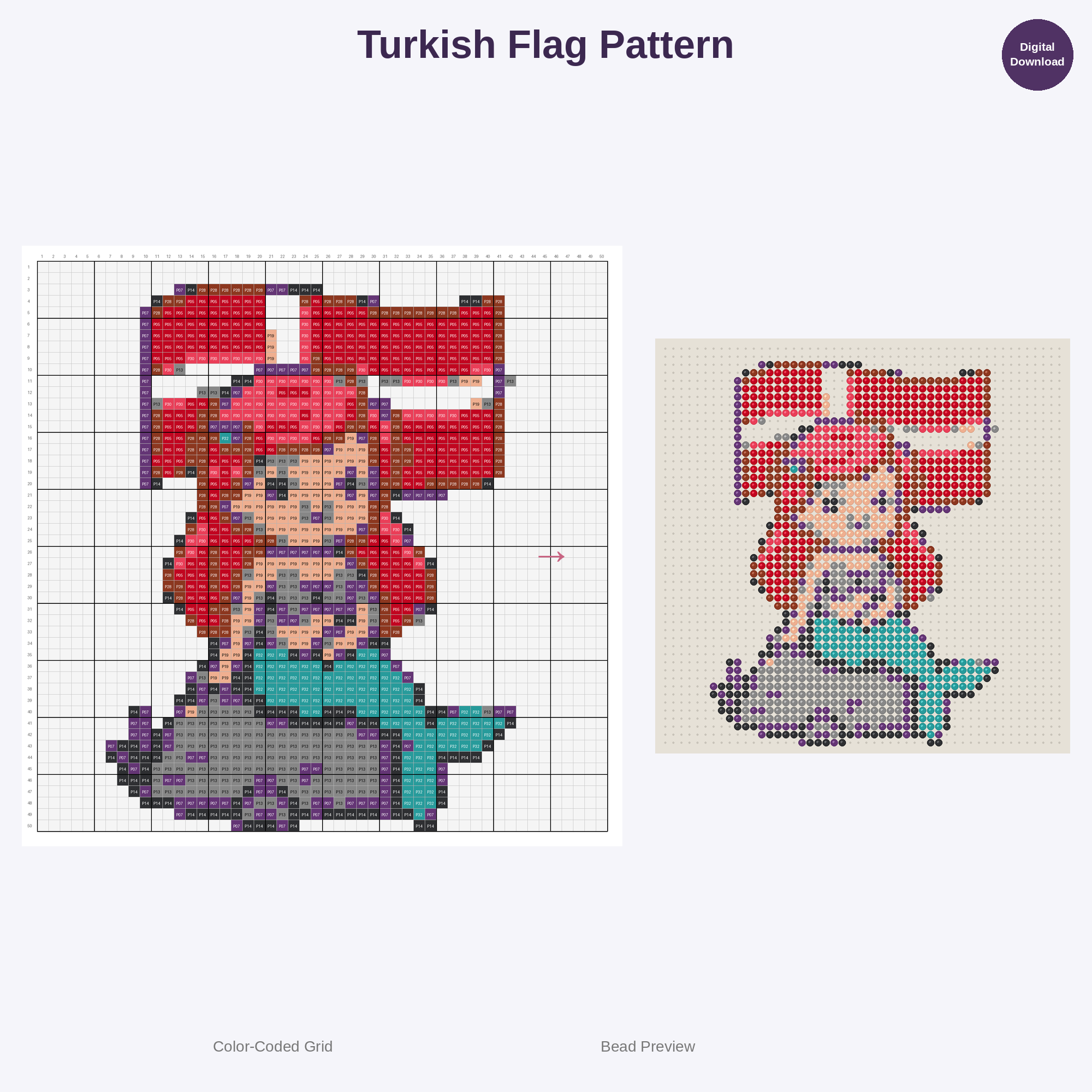 World Flags Collection Perler Bead Patterns Bundle, 48 Designs (PDF Digital Download)
