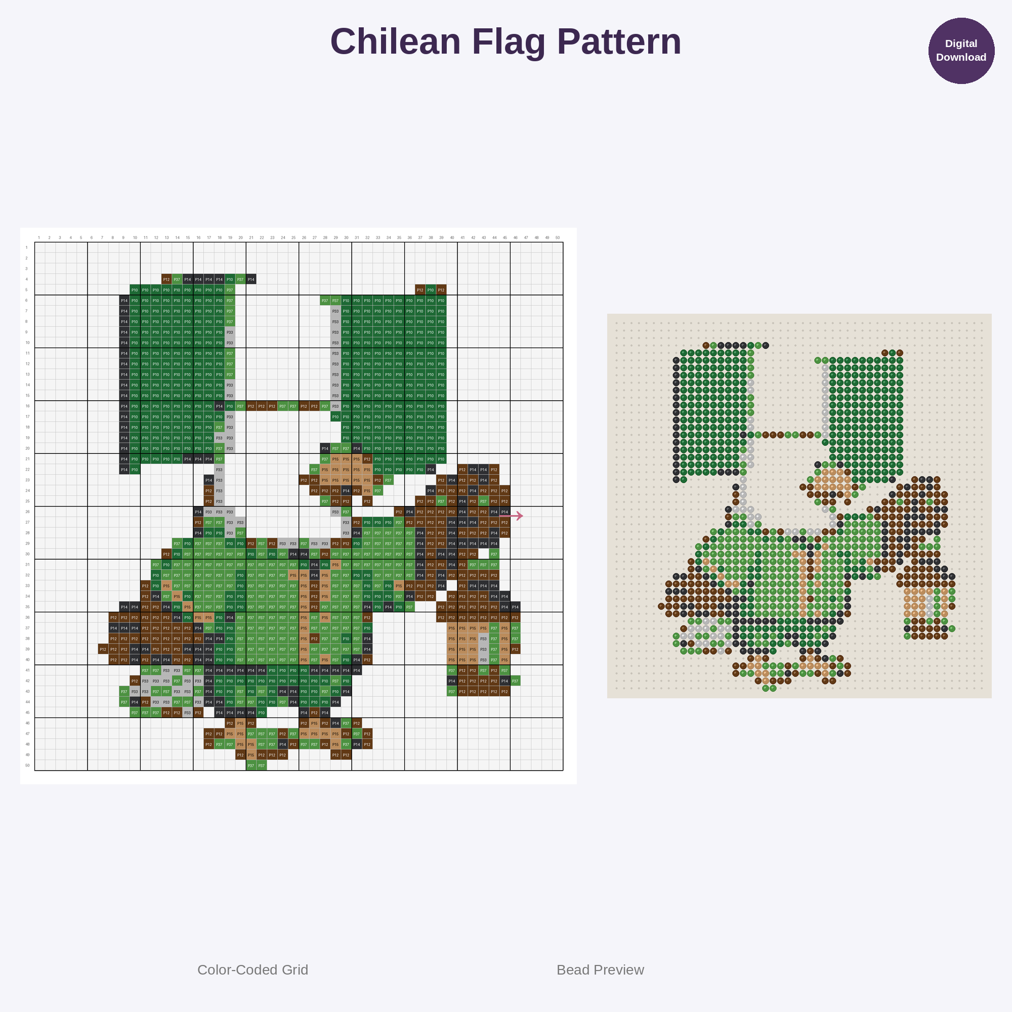 World Flags Collection Perler Bead Patterns Bundle, 48 Designs (PDF Digital Download)