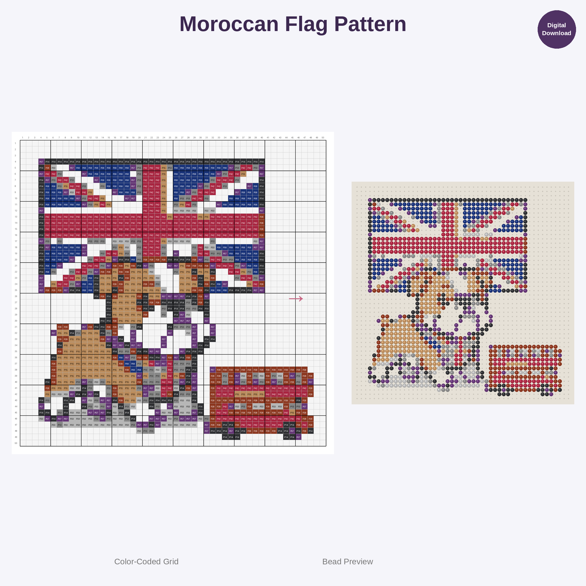 World Flags Collection Perler Bead Patterns Bundle, 48 Designs (PDF Digital Download)