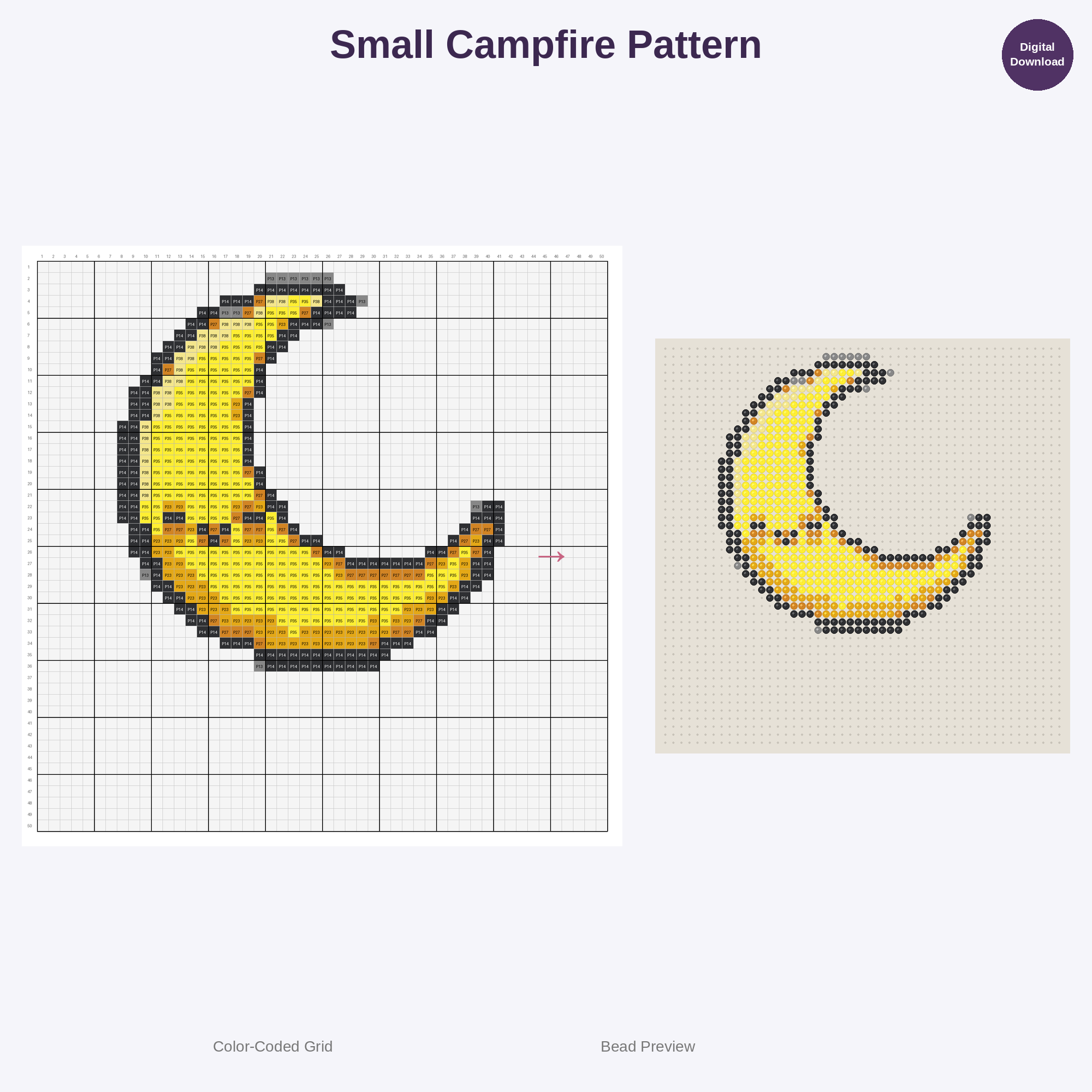 Cozy Campfire & Stargazing Adventures Perler Bead Patterns Bundle, 48 Designs (PDF Digital Download)