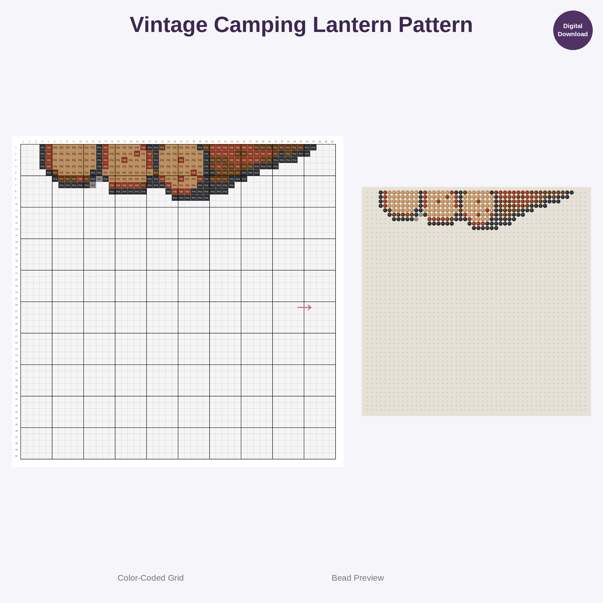 Cozy Campfire & Stargazing Adventures Perler Bead Patterns Bundle, 48 Designs (PDF Digital Download)