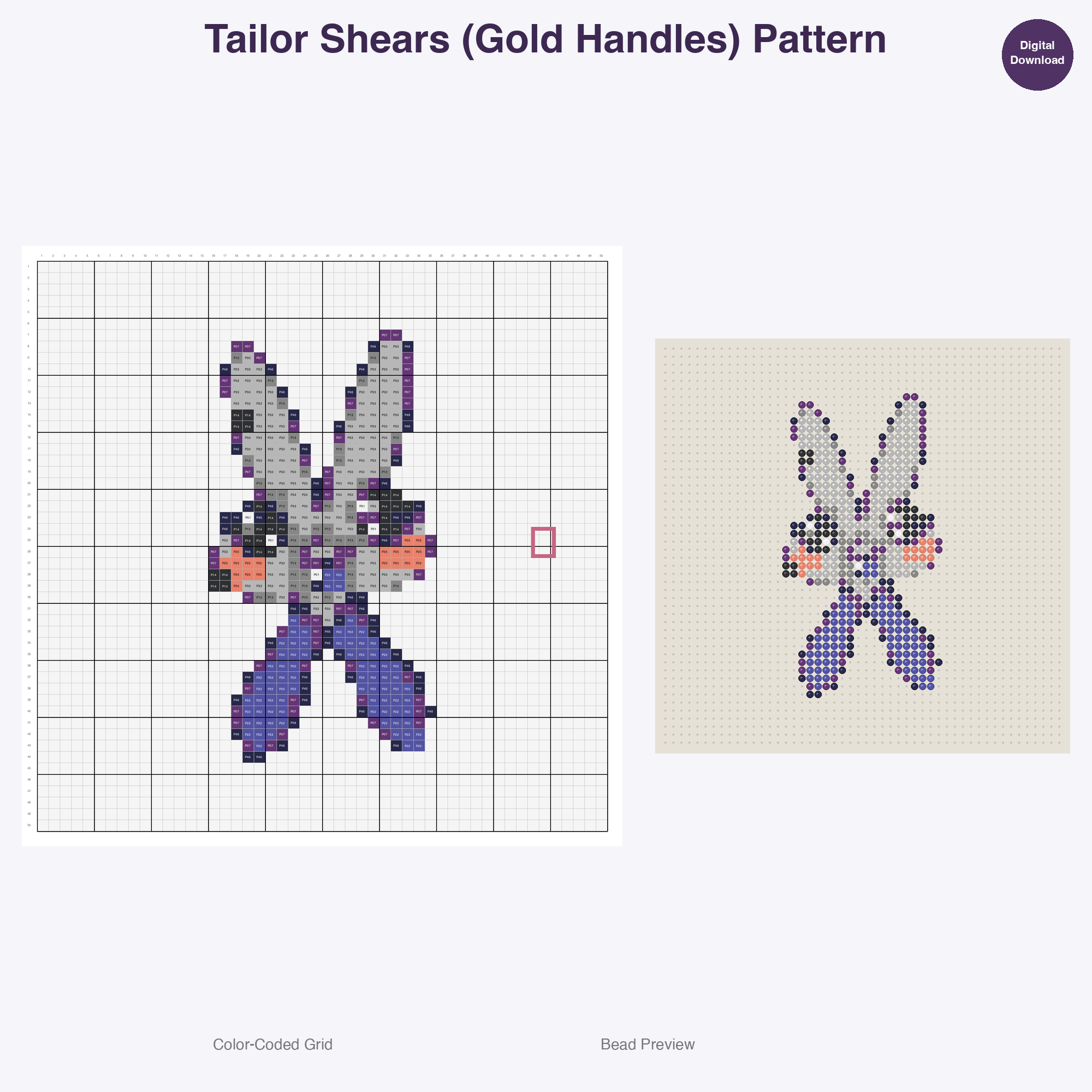 Crafty Creations Toolkit Perler Bead Patterns Bundle, 48 Designs (PDF Digital Download)