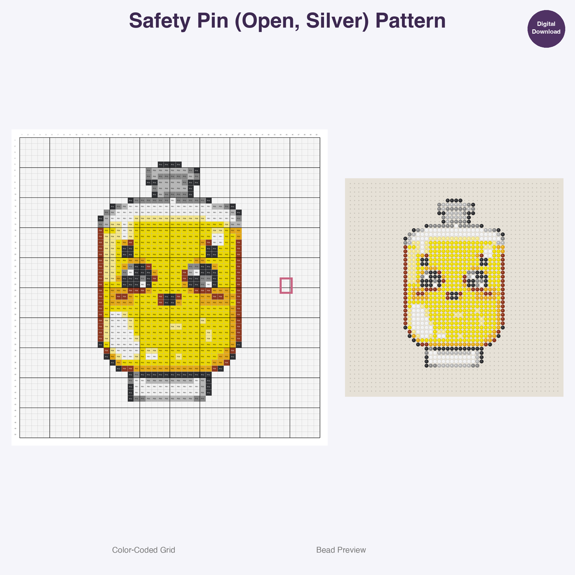 Crafty Creations Toolkit Perler Bead Patterns Bundle, 48 Designs (PDF Digital Download)