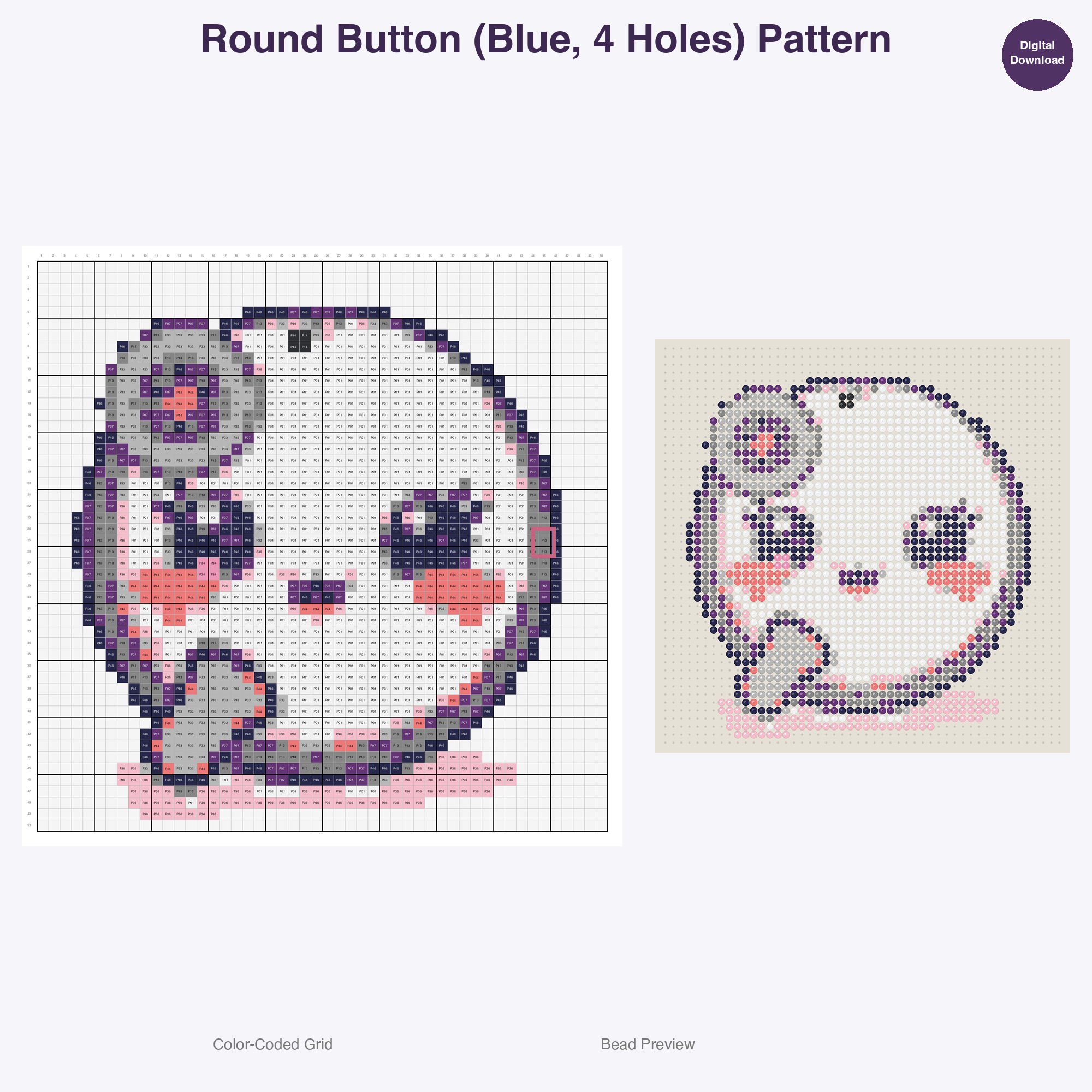 Crafty Creations Toolkit Perler Bead Patterns Bundle, 48 Designs (PDF Digital Download)