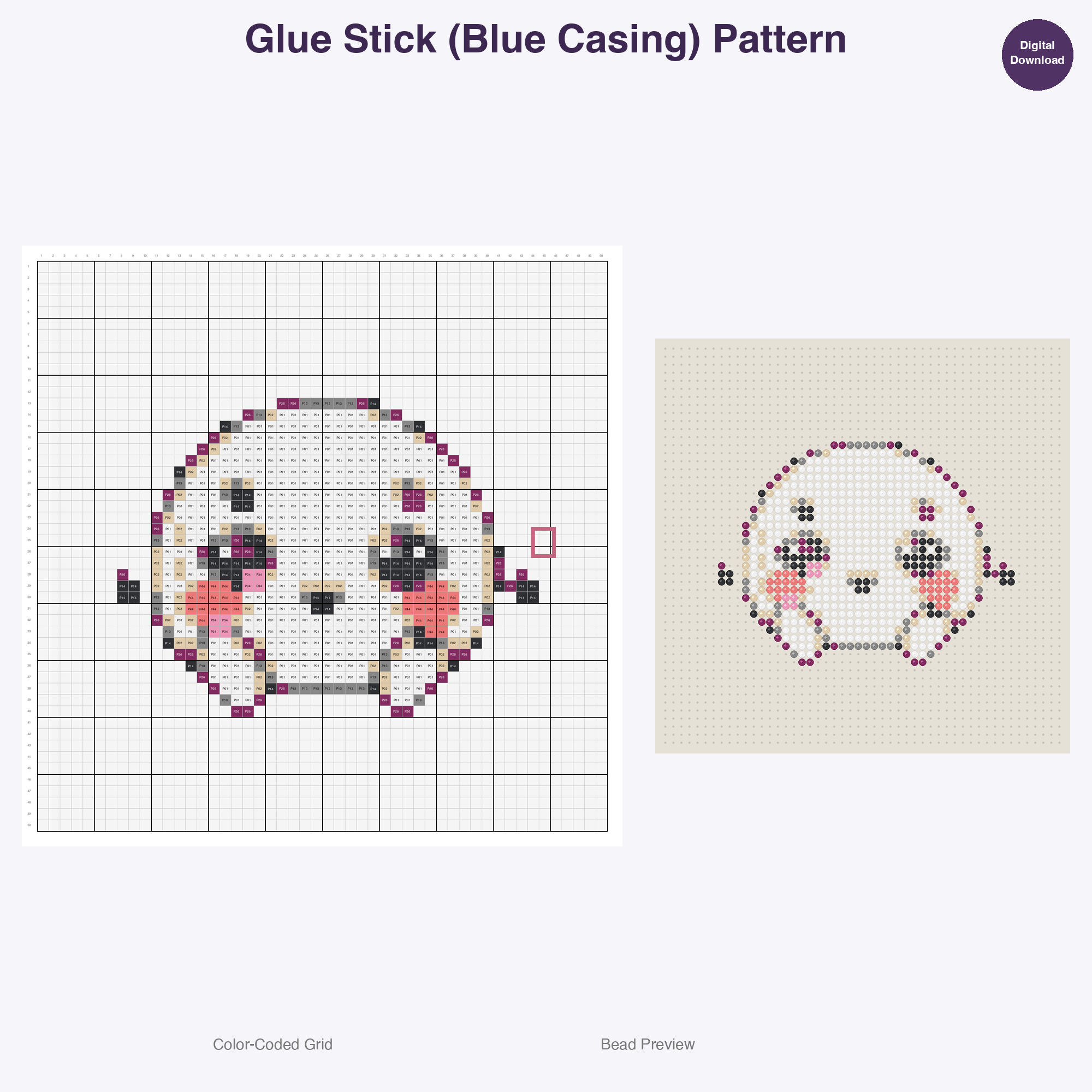 Crafty Creations Toolkit Perler Bead Patterns Bundle, 48 Designs (PDF Digital Download)