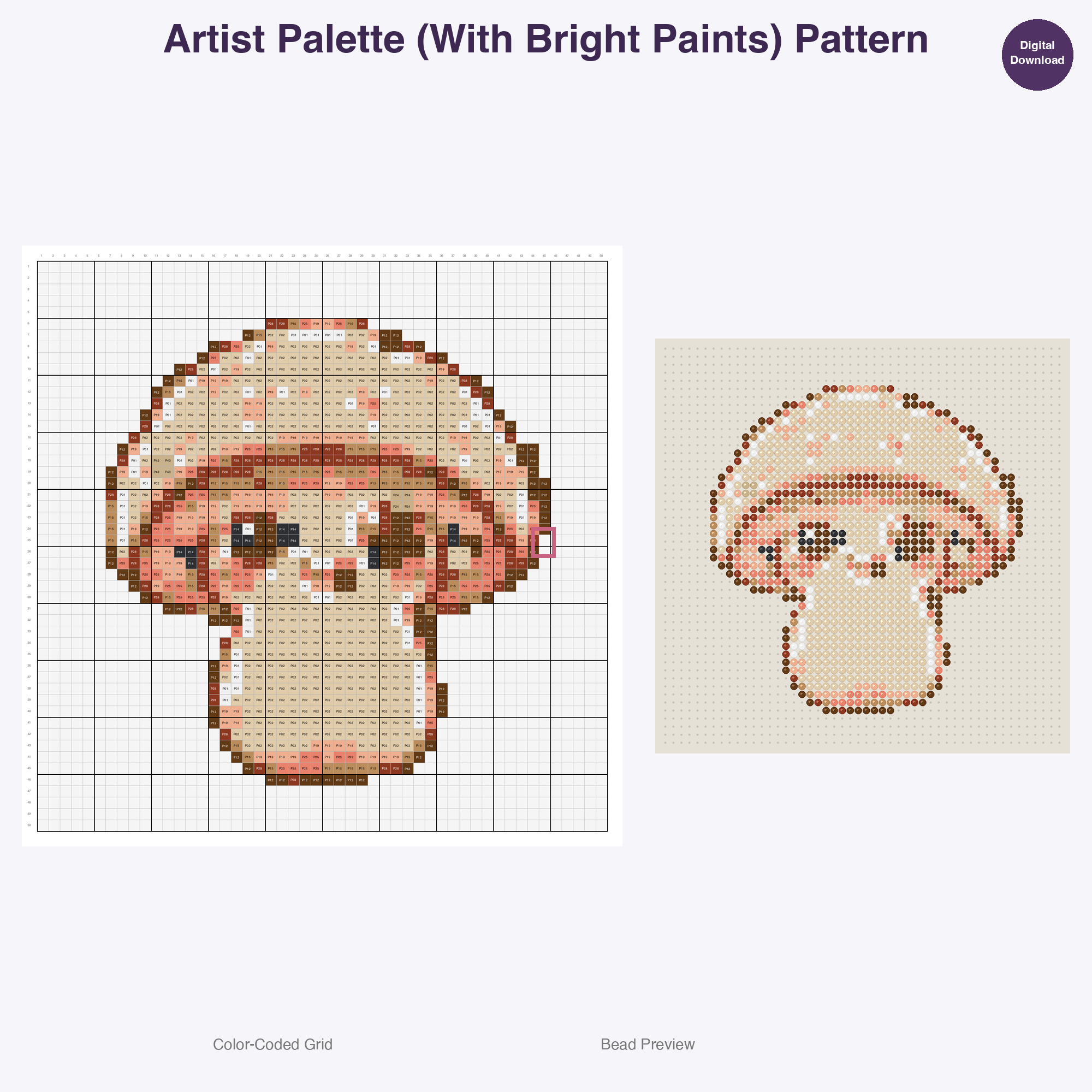 Crafty Creations Toolkit Perler Bead Patterns Bundle, 48 Designs (PDF Digital Download)