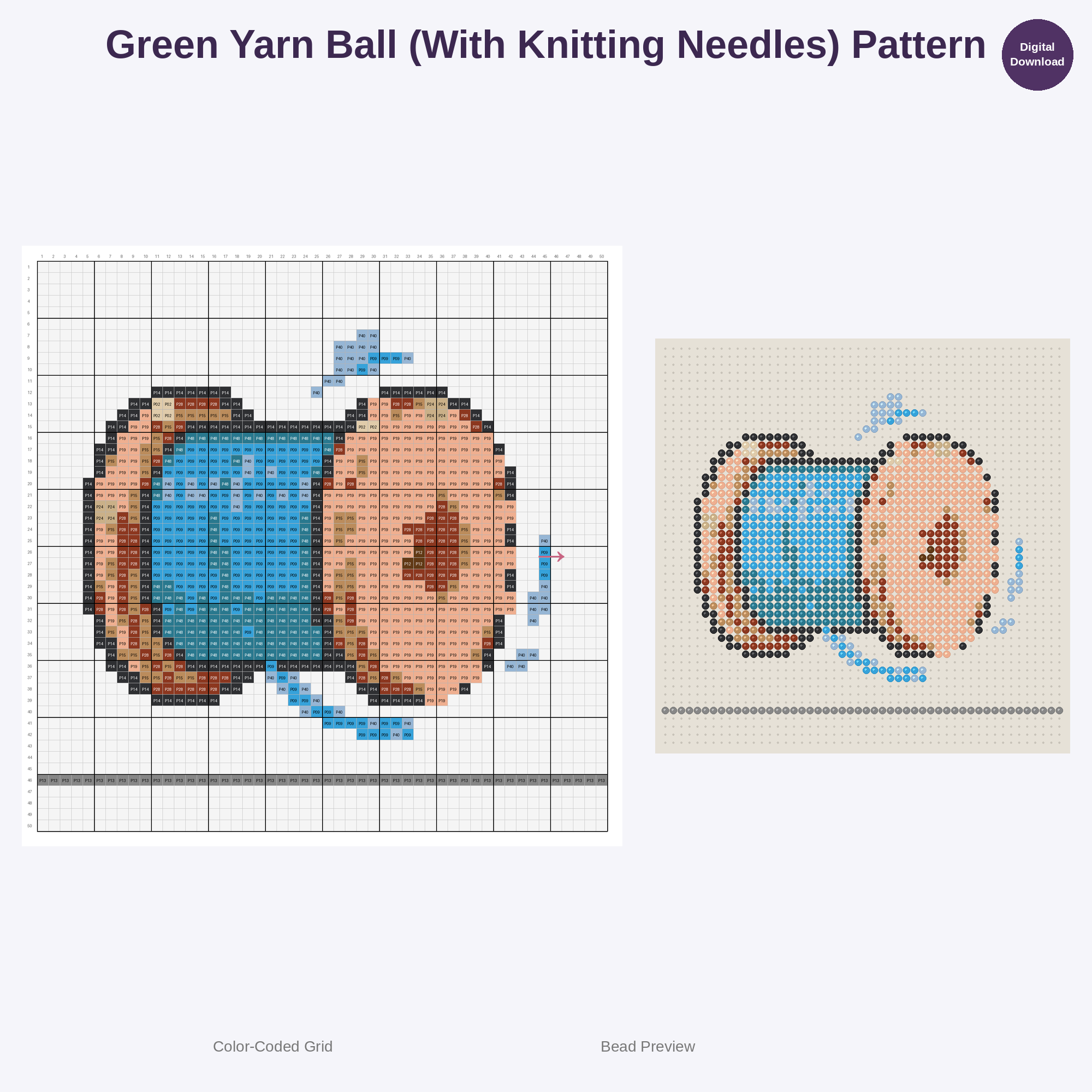 Creative Craft Supplies Perler Bead Patterns Bundle, 48 Designs (PDF Digital Download)