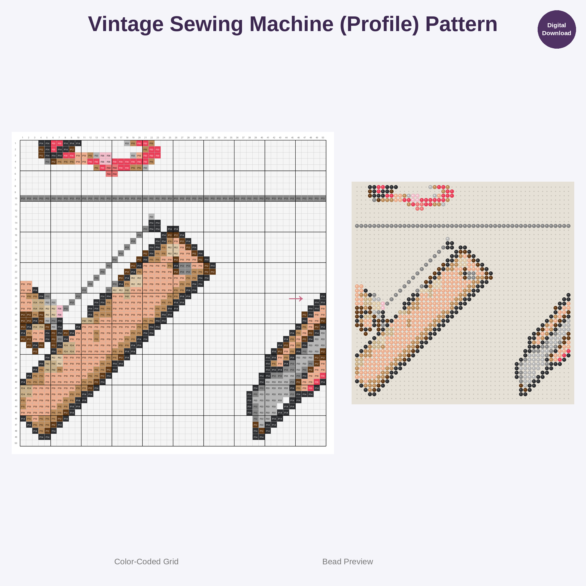 Creative Craft Supplies Perler Bead Patterns Bundle, 48 Designs (PDF Digital Download)