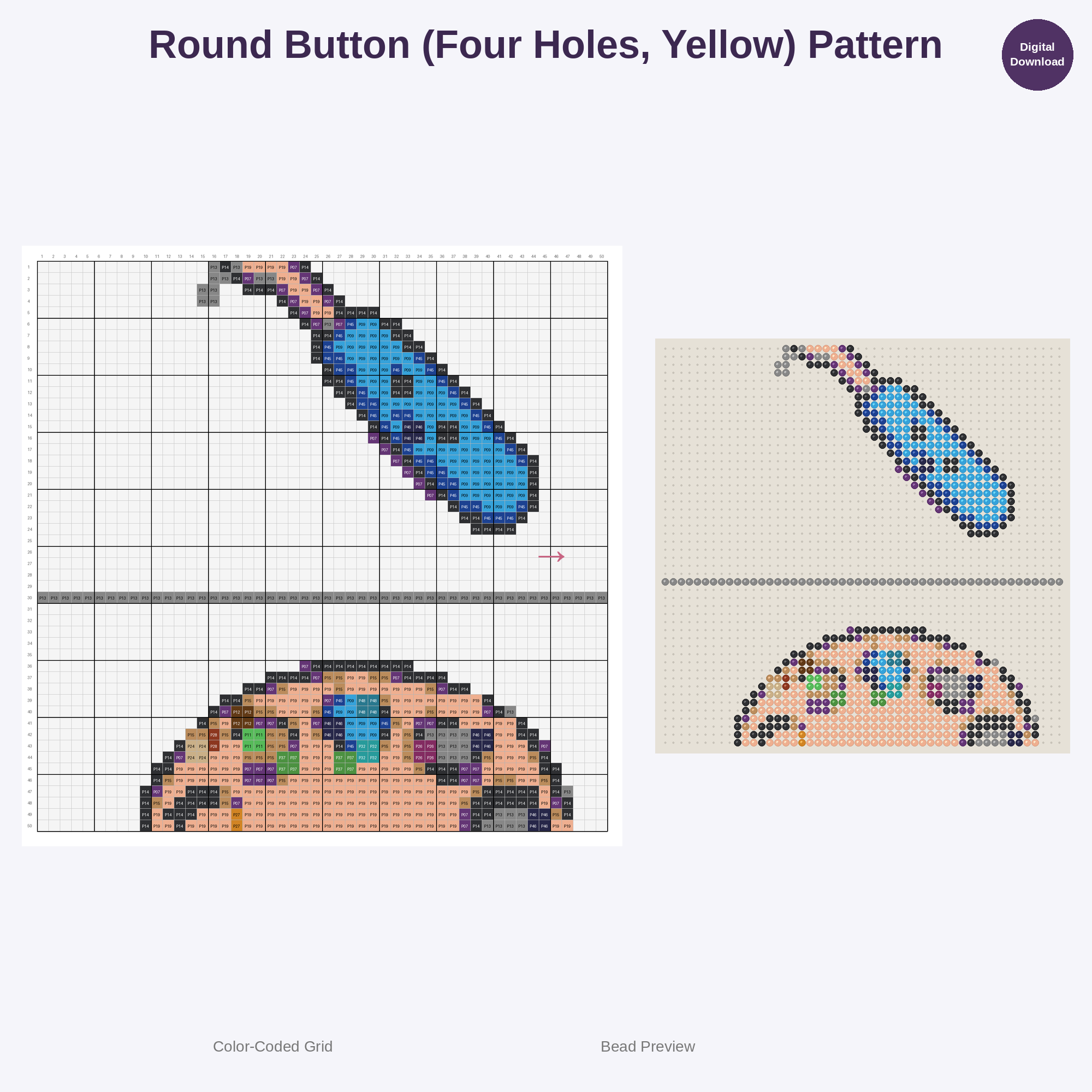 Creative Craft Supplies Perler Bead Patterns Bundle, 48 Designs (PDF Digital Download)