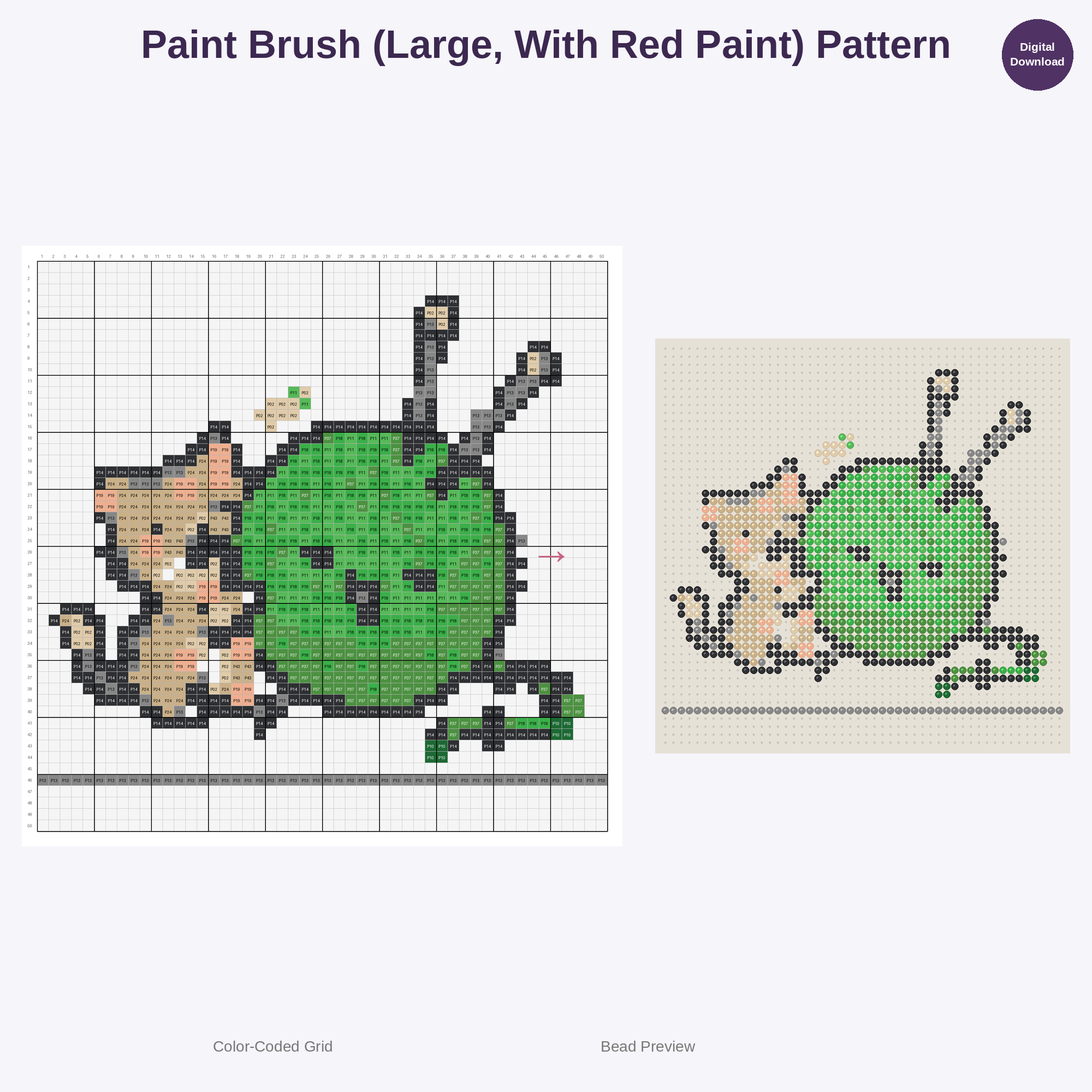 Creative Craft Supplies Perler Bead Patterns Bundle, 48 Designs (PDF Digital Download)