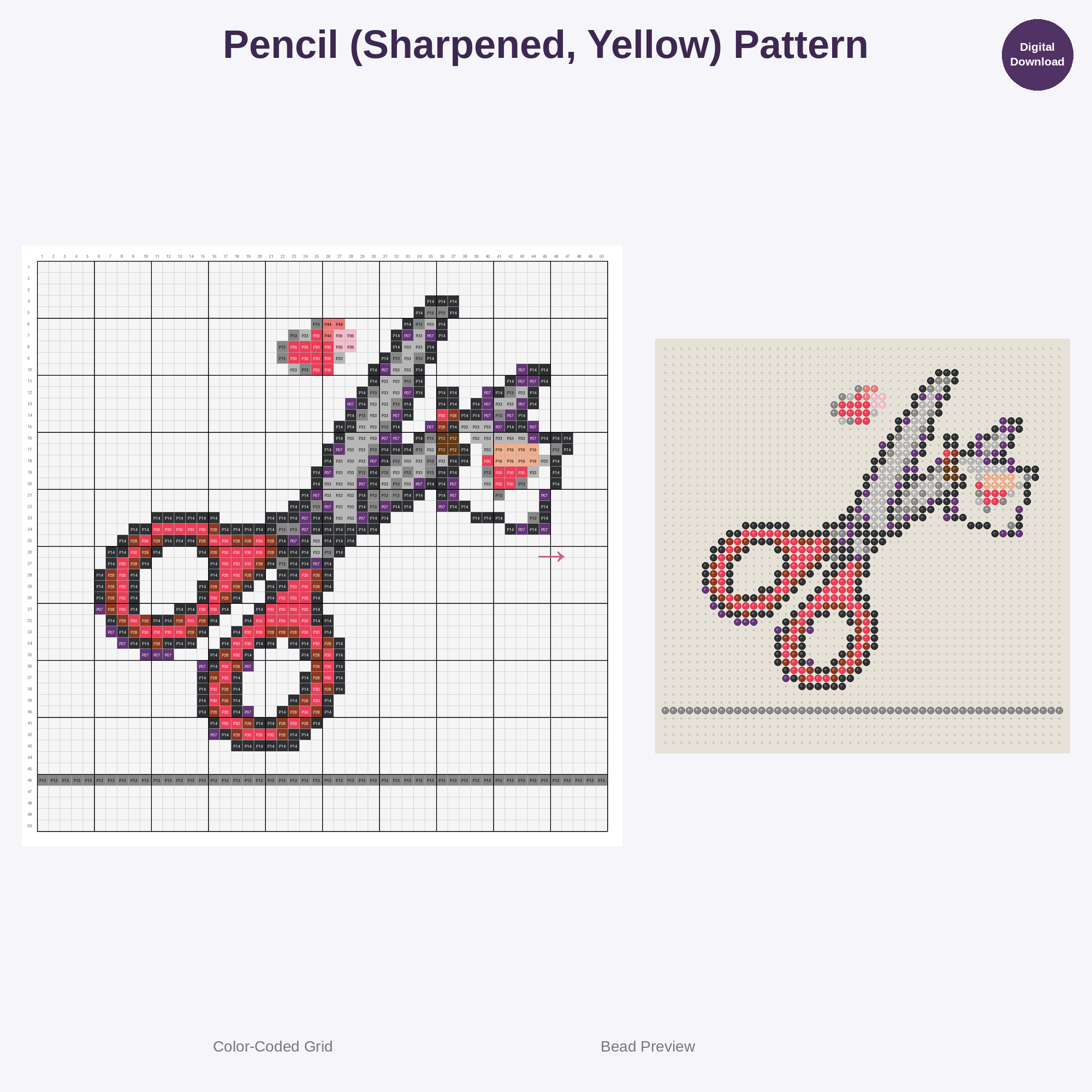 Creative Craft Supplies Perler Bead Patterns Bundle, 48 Designs (PDF Digital Download)