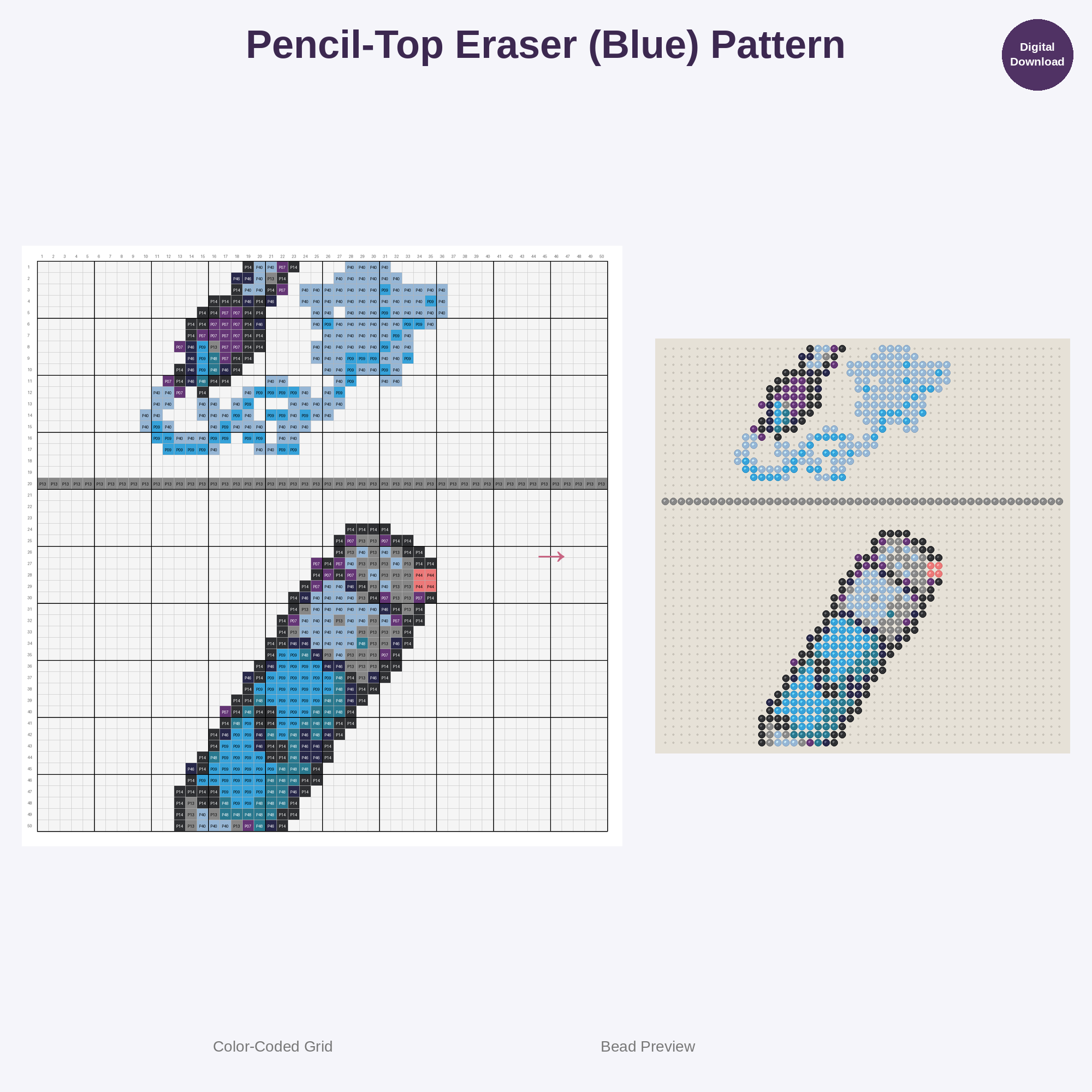Creative Craft Supplies Perler Bead Patterns Bundle, 48 Designs (PDF Digital Download)