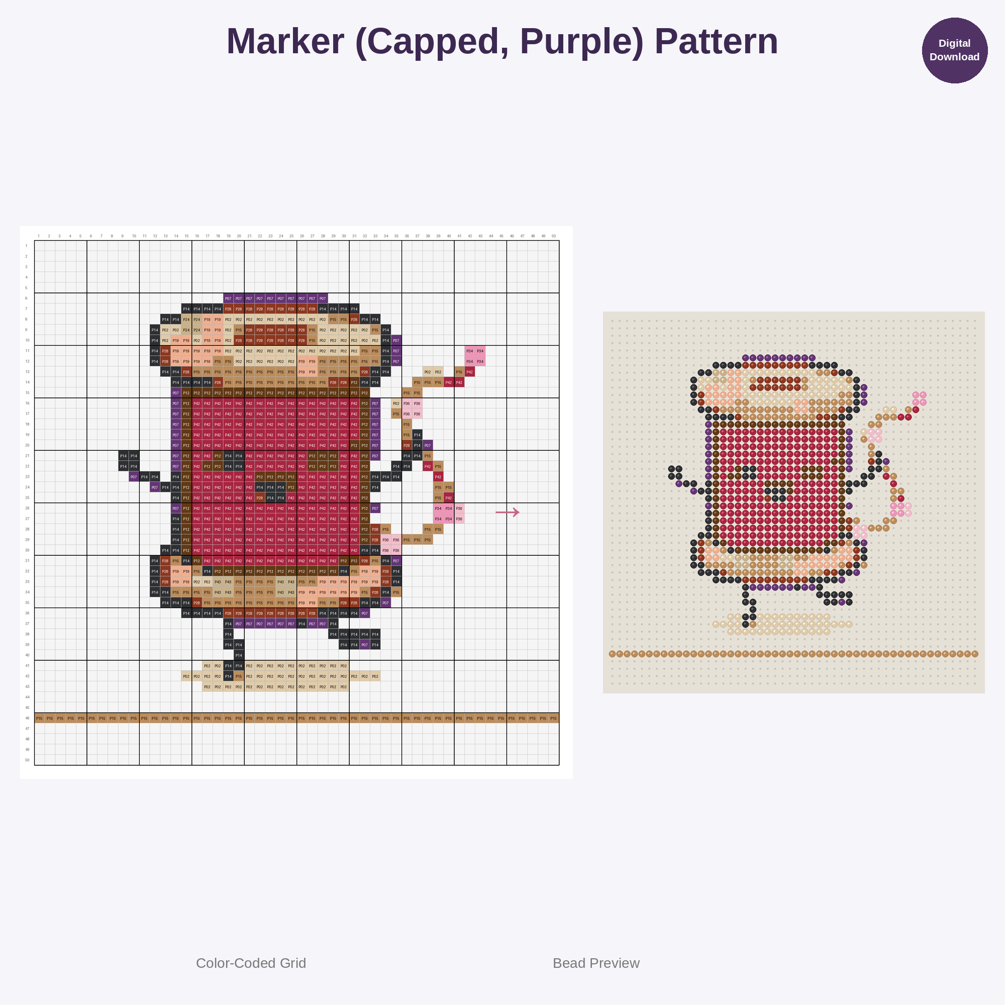Creative Craft Supplies Perler Bead Patterns Bundle, 48 Designs (PDF Digital Download)