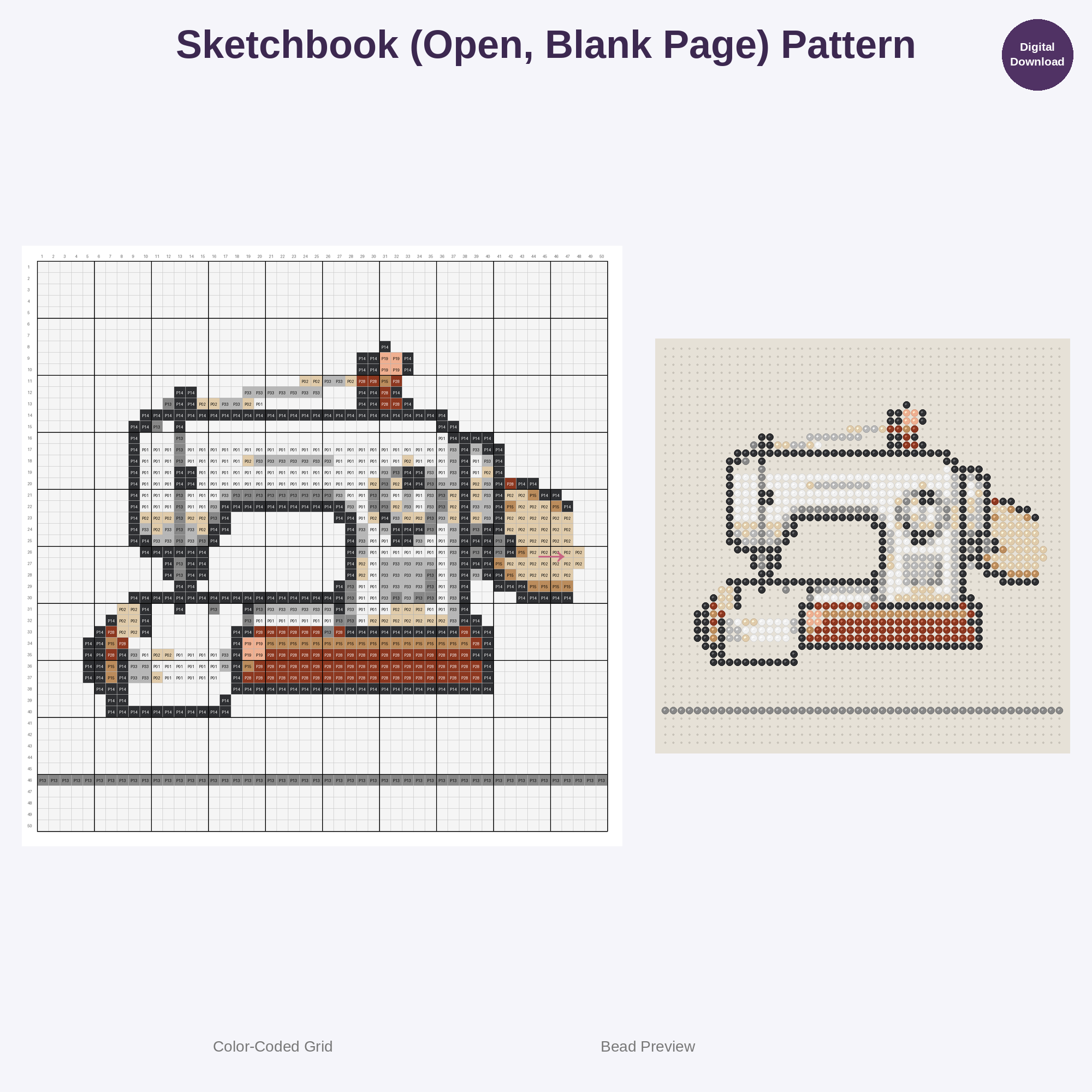 Creative Craft Supplies Perler Bead Patterns Bundle, 48 Designs (PDF Digital Download)