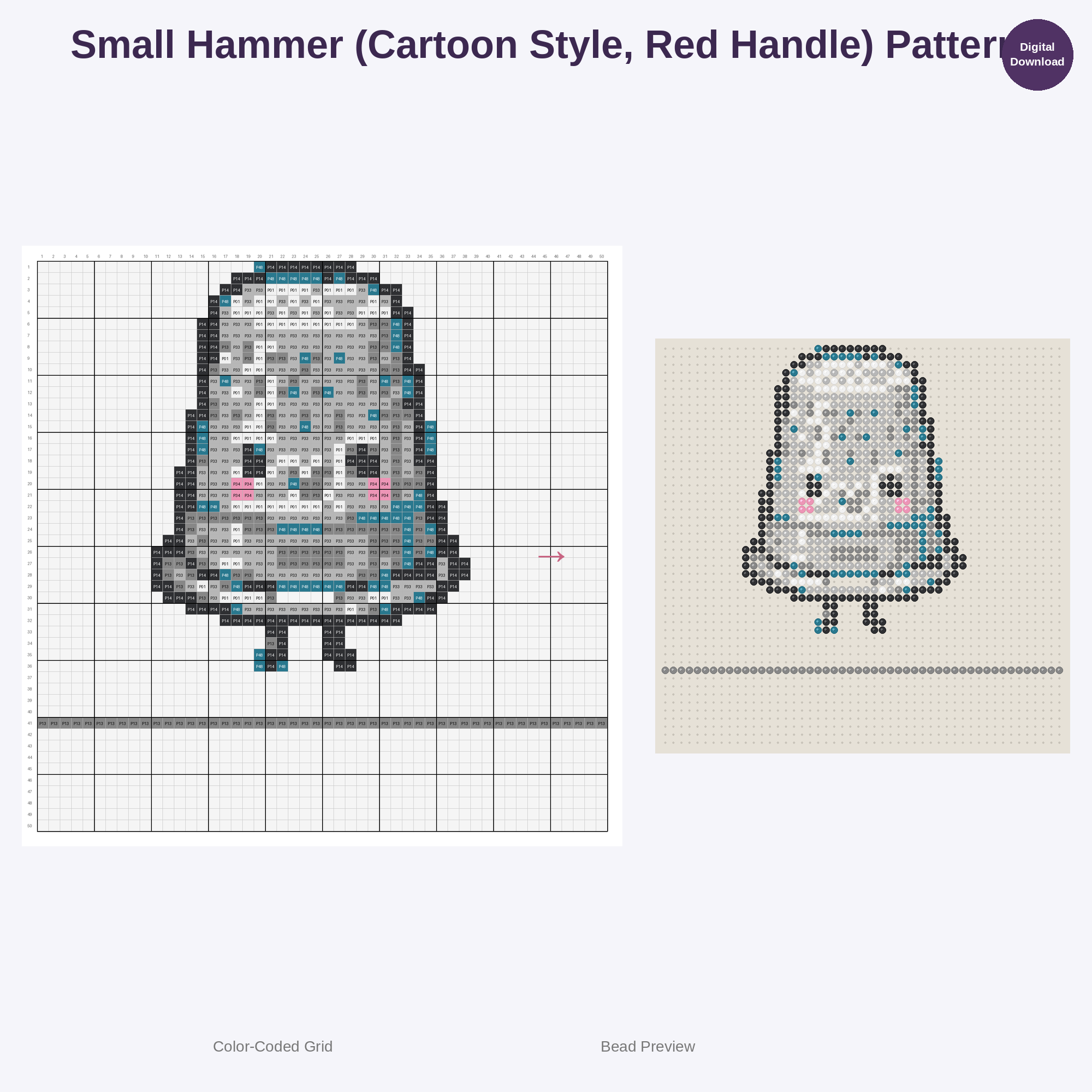 Creative Craft Supplies Perler Bead Patterns Bundle, 48 Designs (PDF Digital Download)