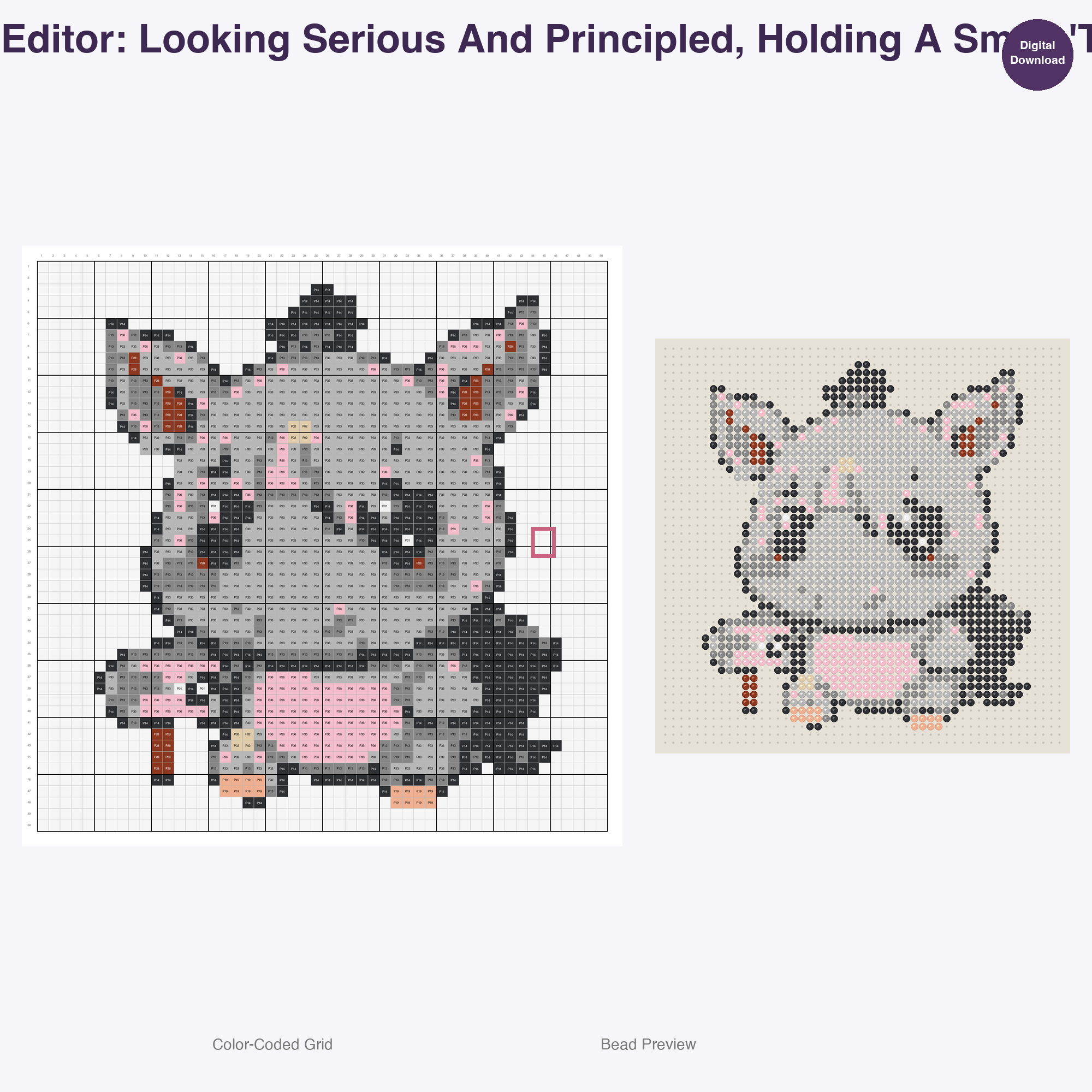Critter Newsroom Pals Perler Bead Patterns, 48 Designs x 3 Grid Sizes (29x29 + 50x50 + 128x128), Fuse Bead PDF Digital Download