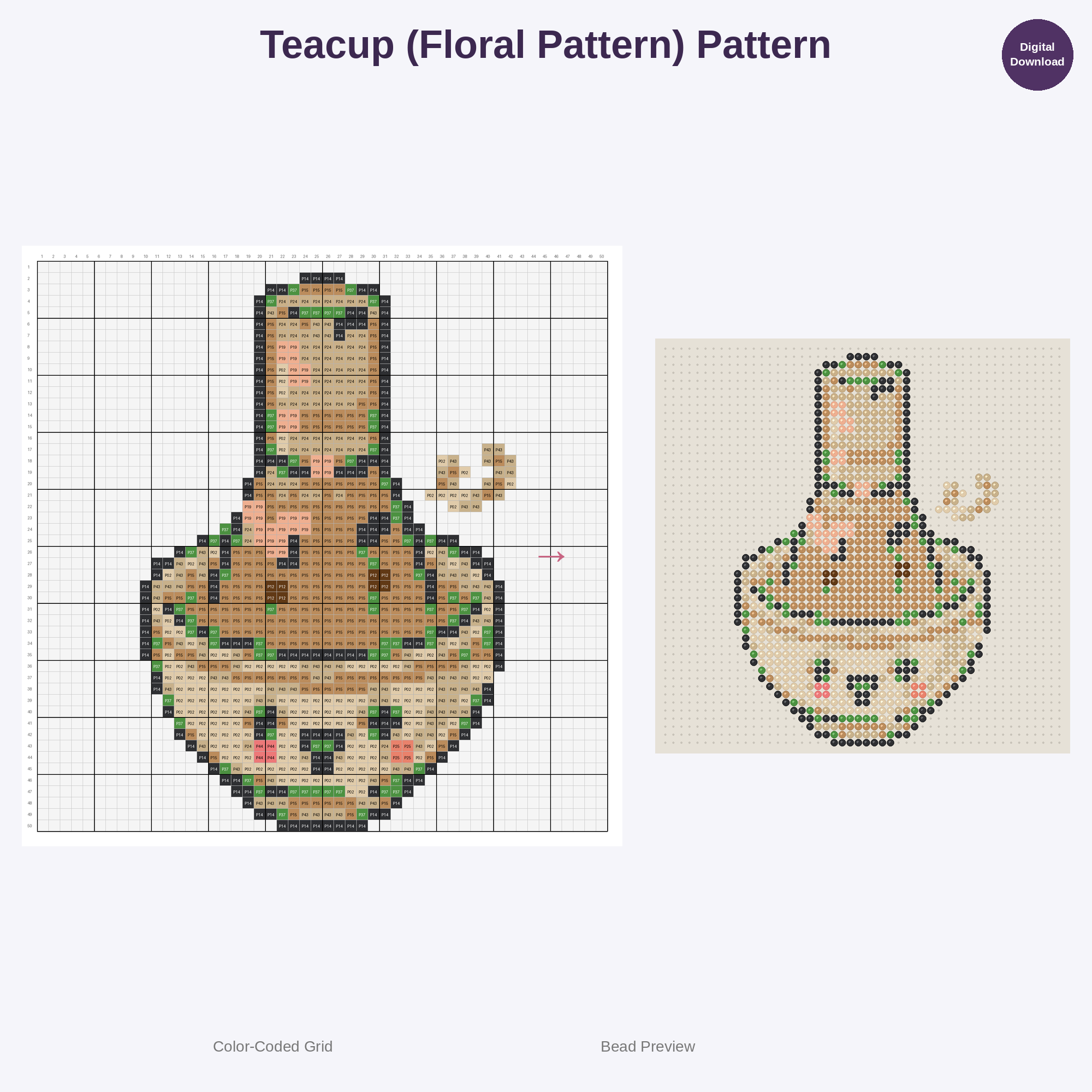 Culinary Cuties Collection Perler Bead Patterns Bundle, 48 Designs (PDF Digital Download)
