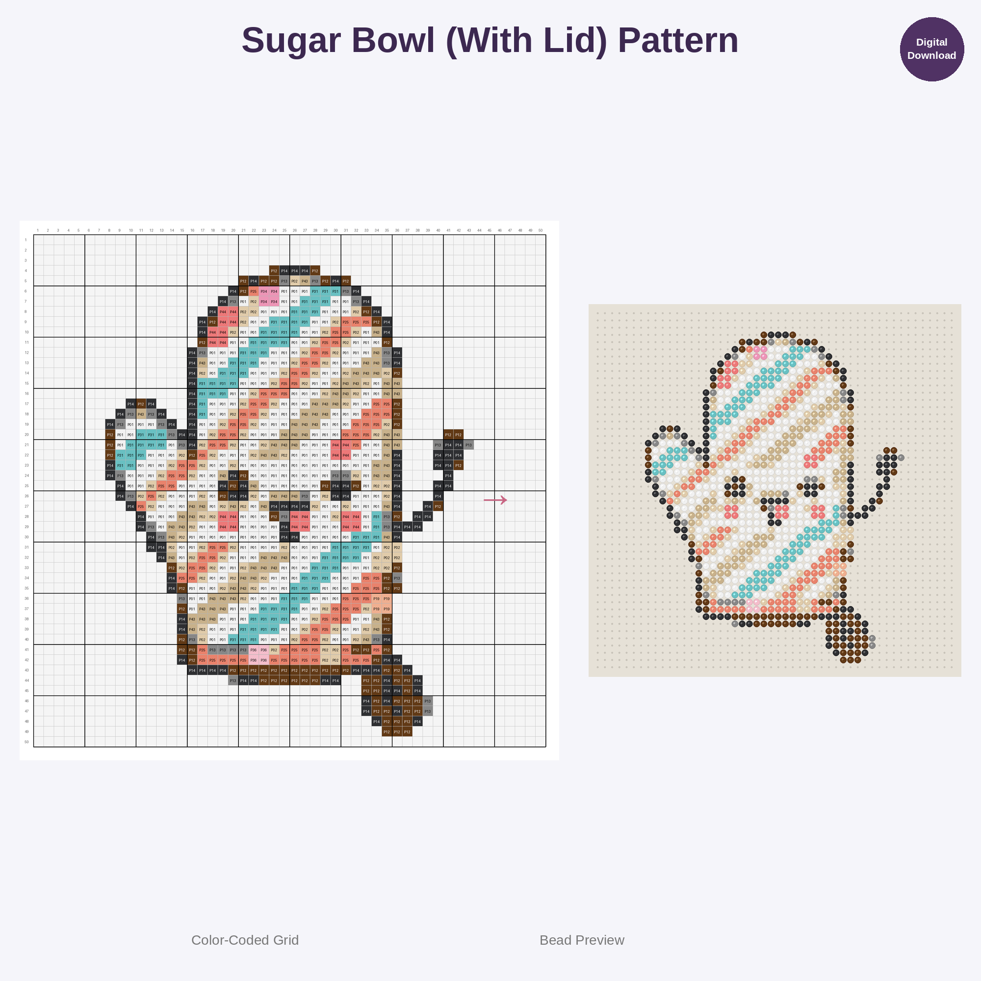 Culinary Cuties Collection Perler Bead Patterns Bundle, 48 Designs (PDF Digital Download)