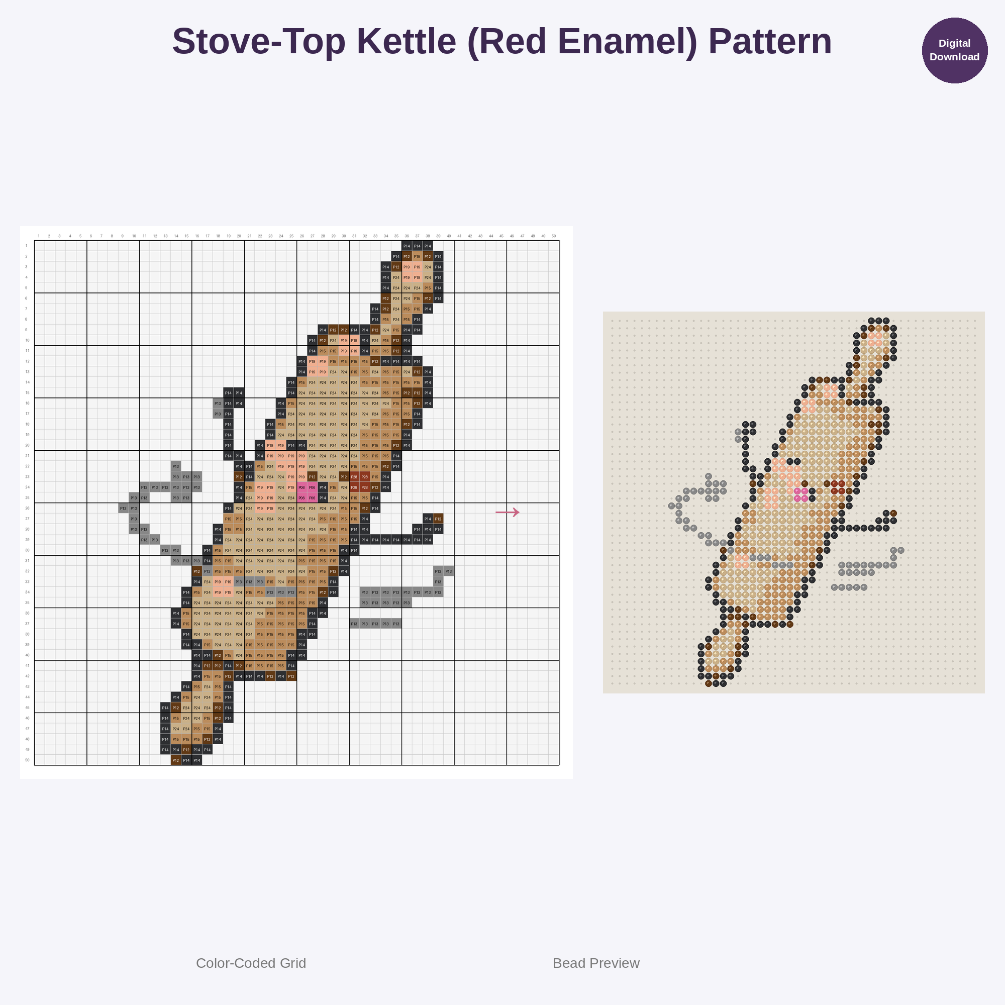 Culinary Cuties Collection Perler Bead Patterns Bundle, 48 Designs (PDF Digital Download)