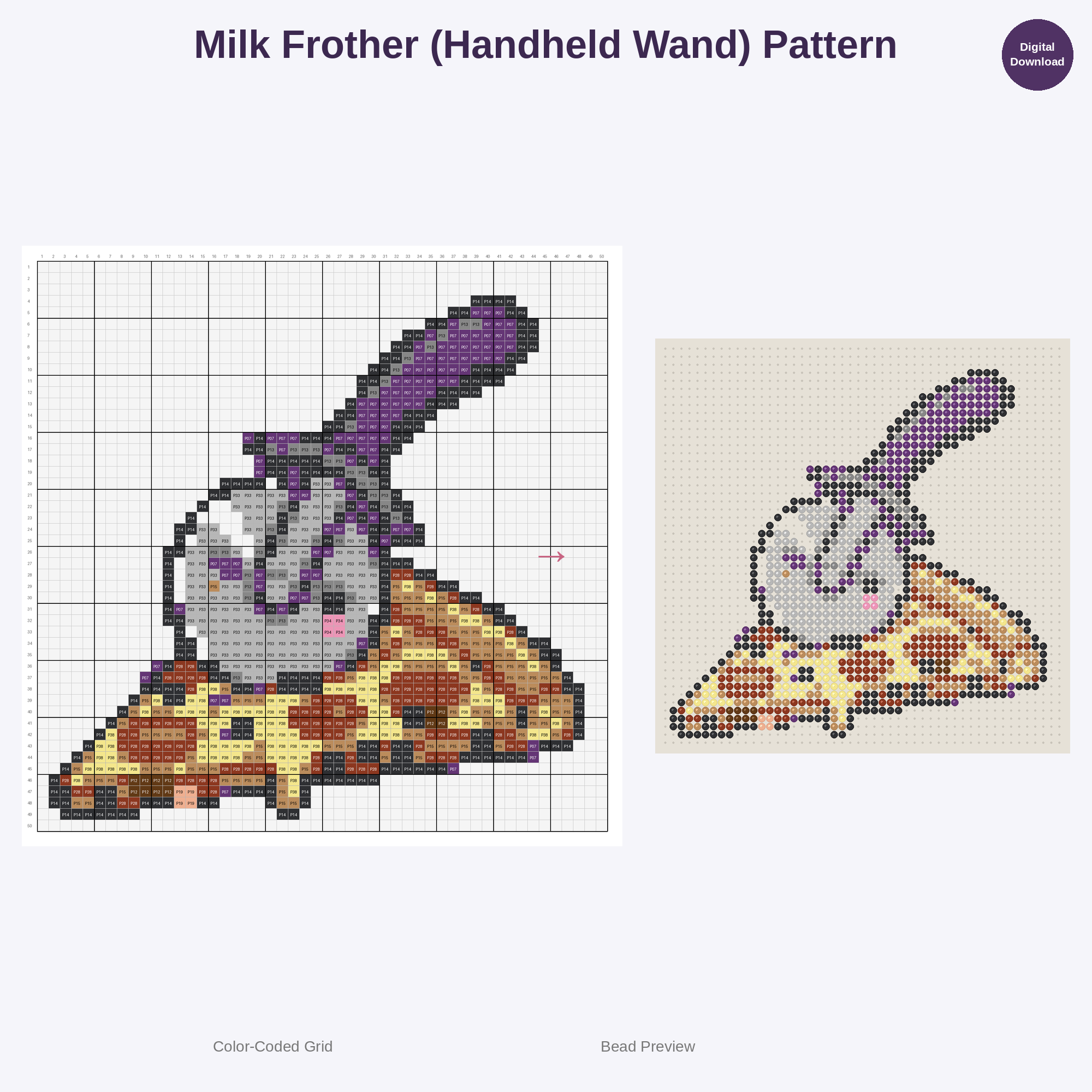 Culinary Cuties Collection Perler Bead Patterns Bundle, 48 Designs (PDF Digital Download)