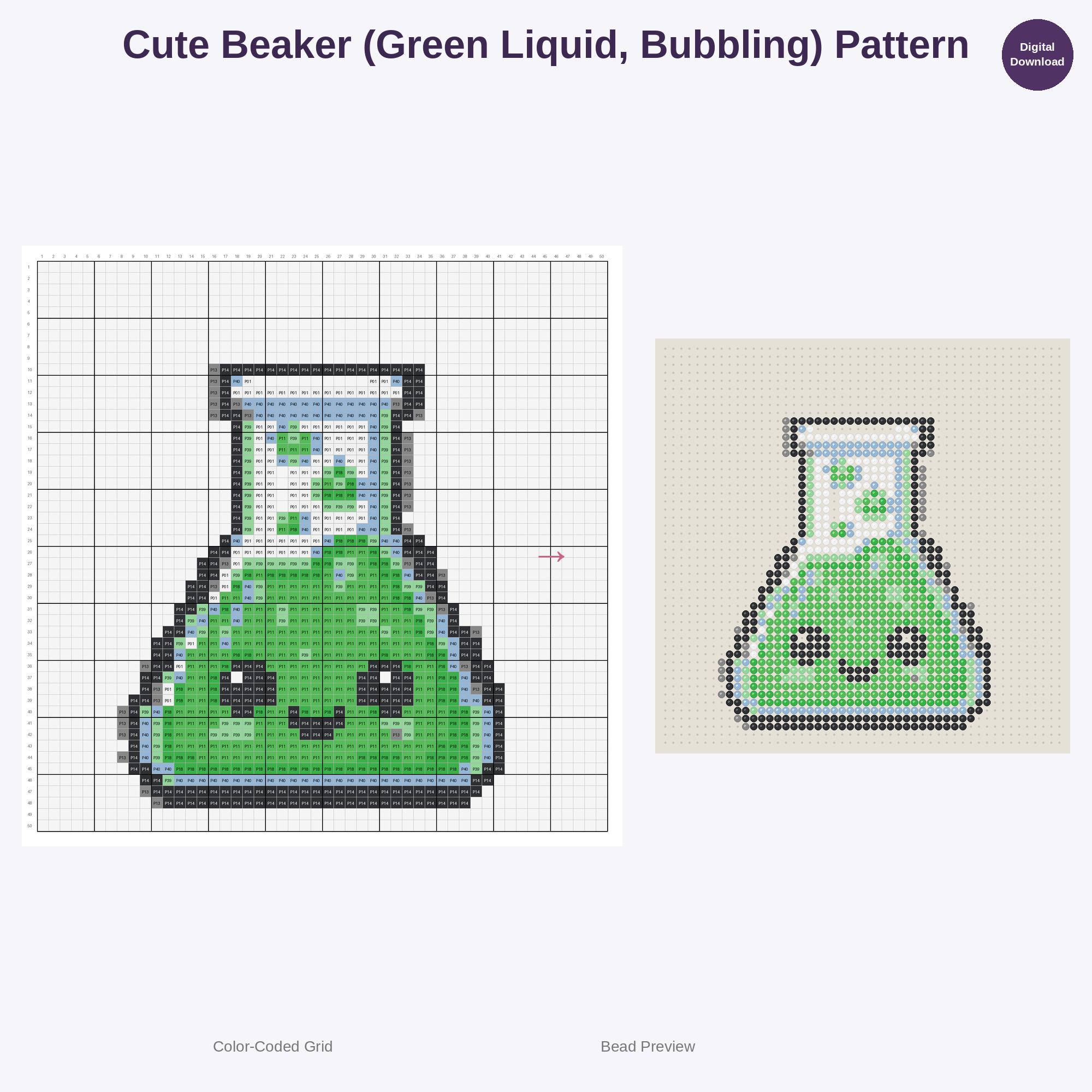 Curious Inventor's Lab Perler Bead Patterns Bundle, 48 Designs (PDF Digital Download)