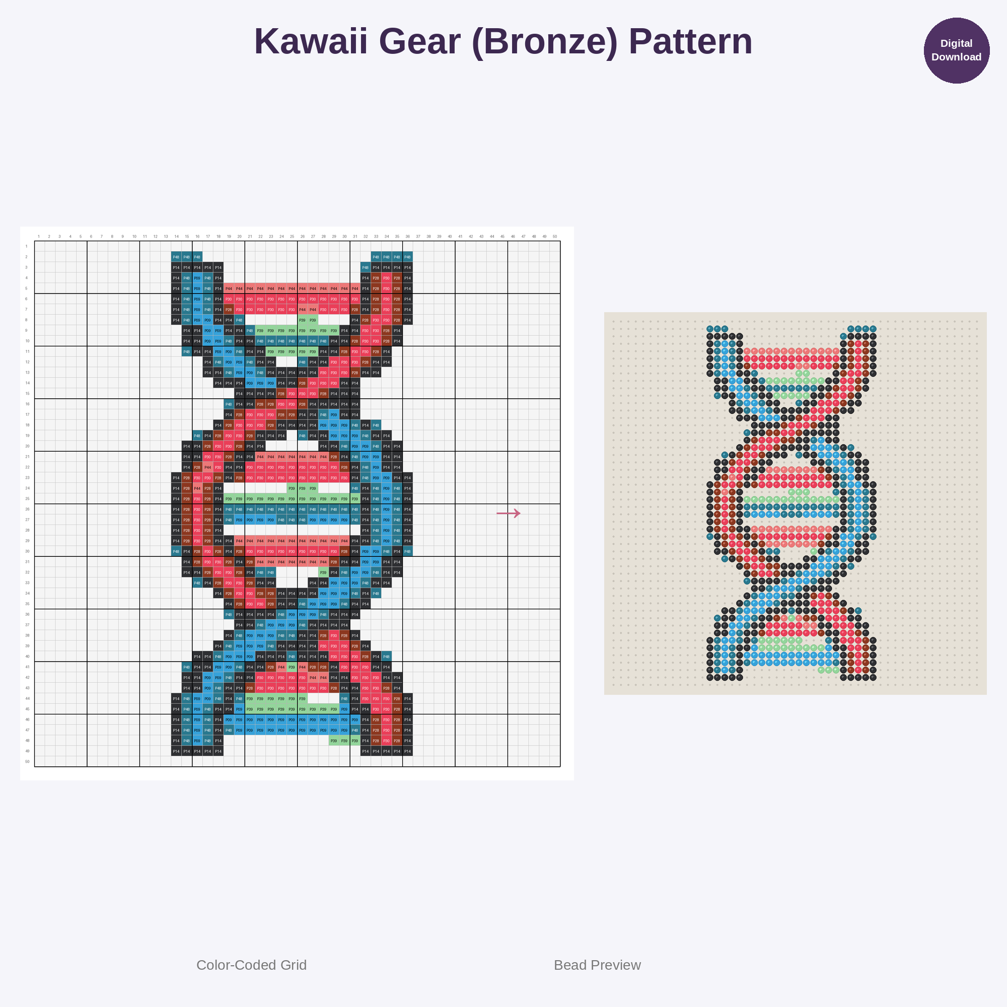 Curious Inventor's Lab Perler Bead Patterns Bundle, 48 Designs (PDF Digital Download)
