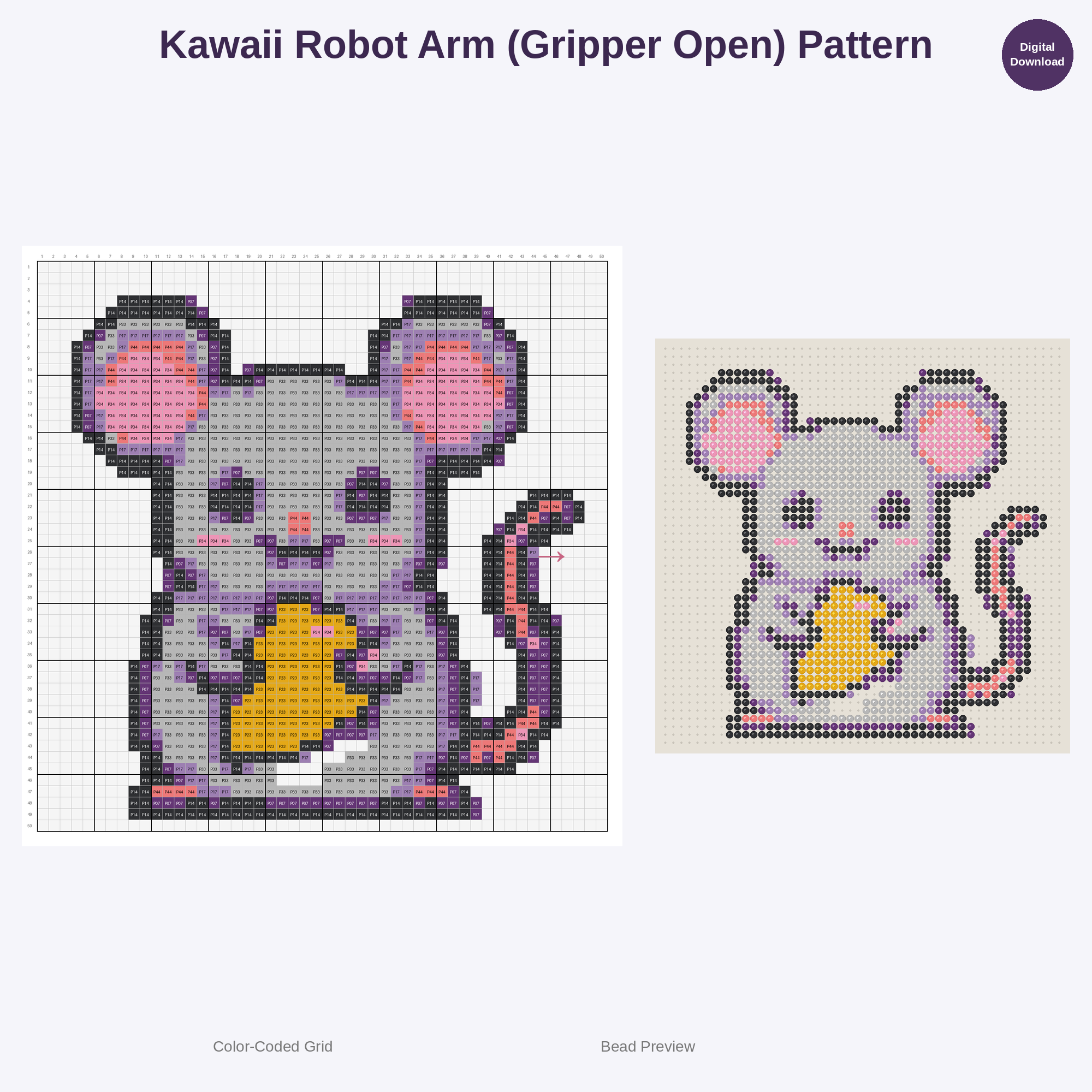 Curious Inventor's Lab Perler Bead Patterns Bundle, 48 Designs (PDF Digital Download)