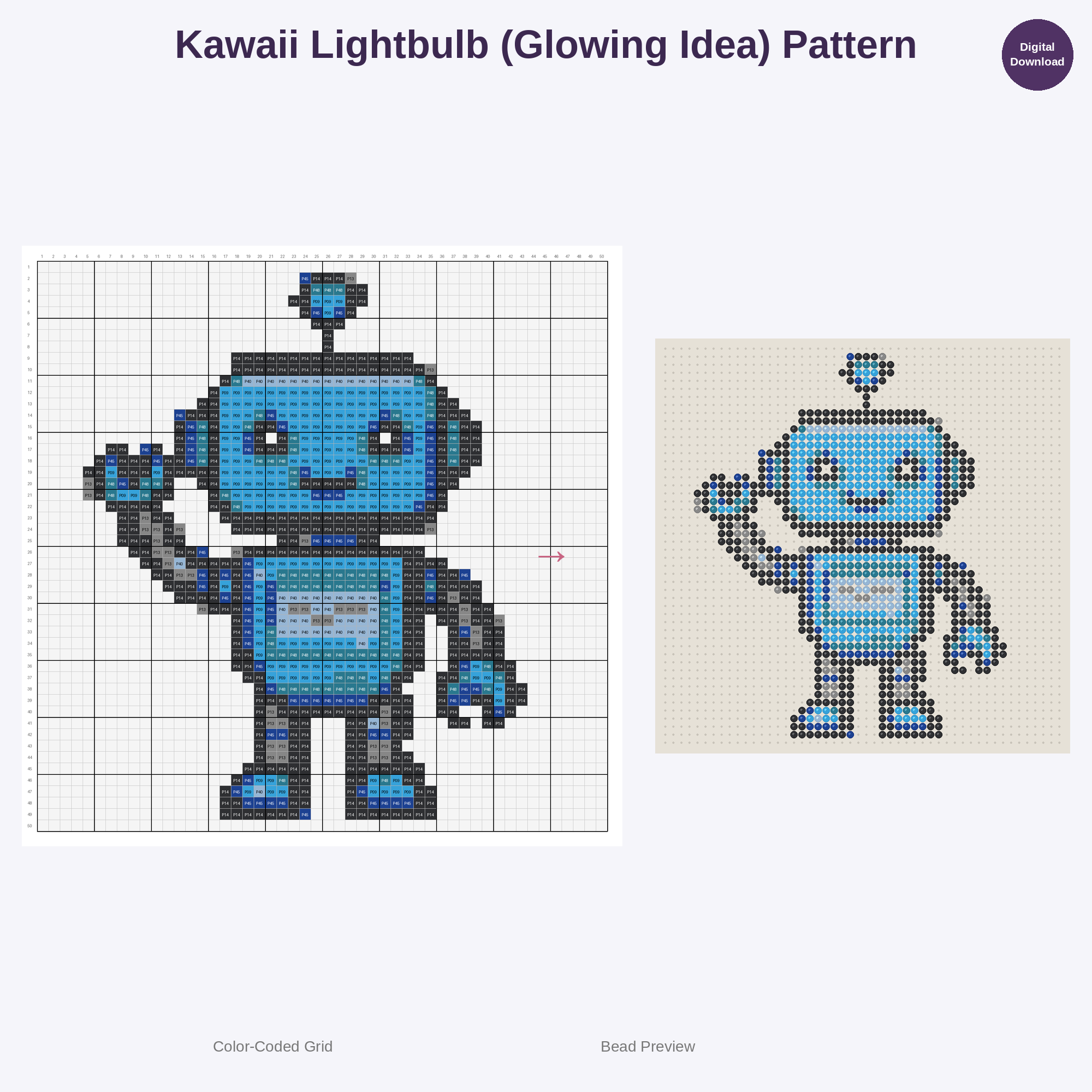 Curious Inventor's Lab Perler Bead Patterns Bundle, 48 Designs (PDF Digital Download)