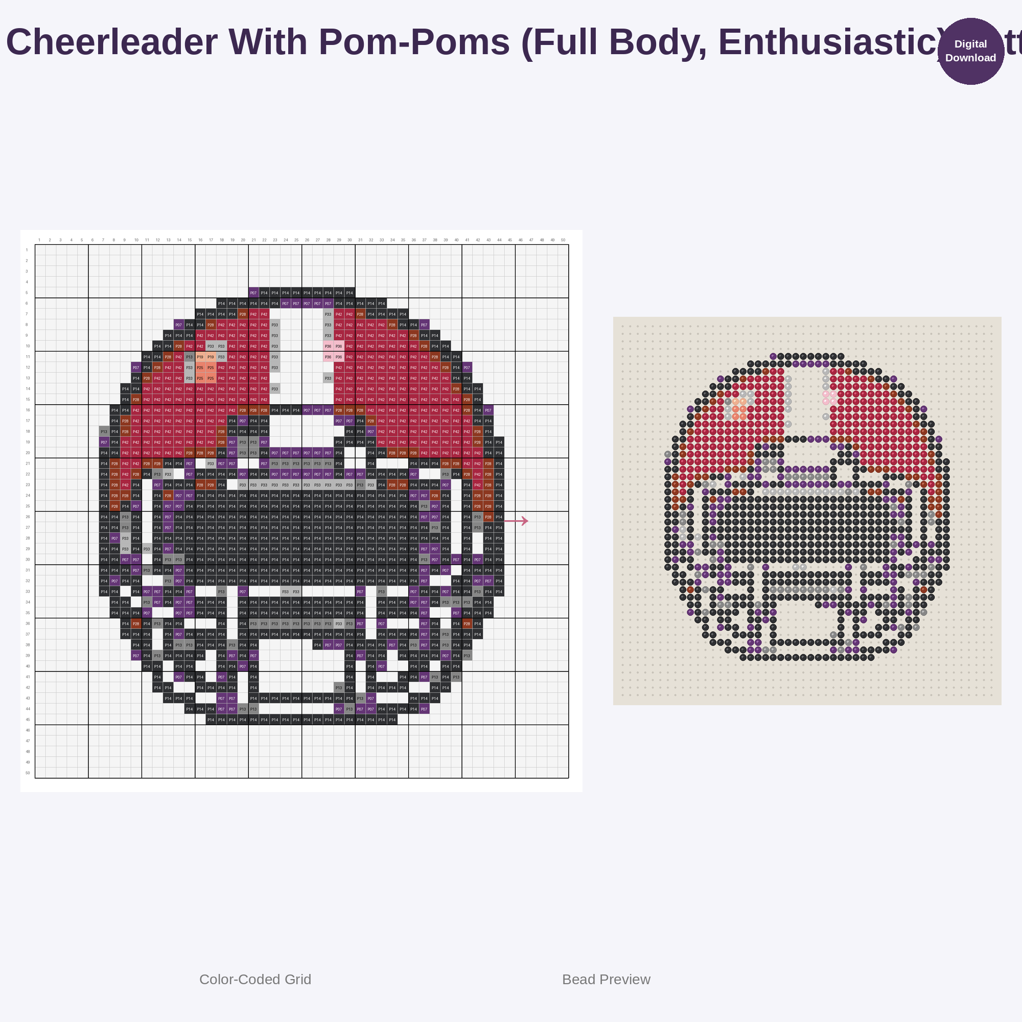 Cute Kids American Football Pixel Art Perler Bead Patterns Bundle, 48 Designs (PDF Digital Download)